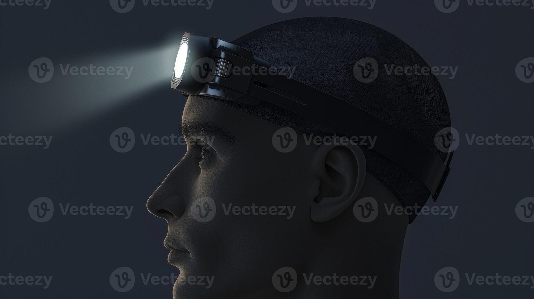 Prepare for any outdoor activity with this allpurpose headlamp mockup offering adjustable brightness and a comfortable fit photo