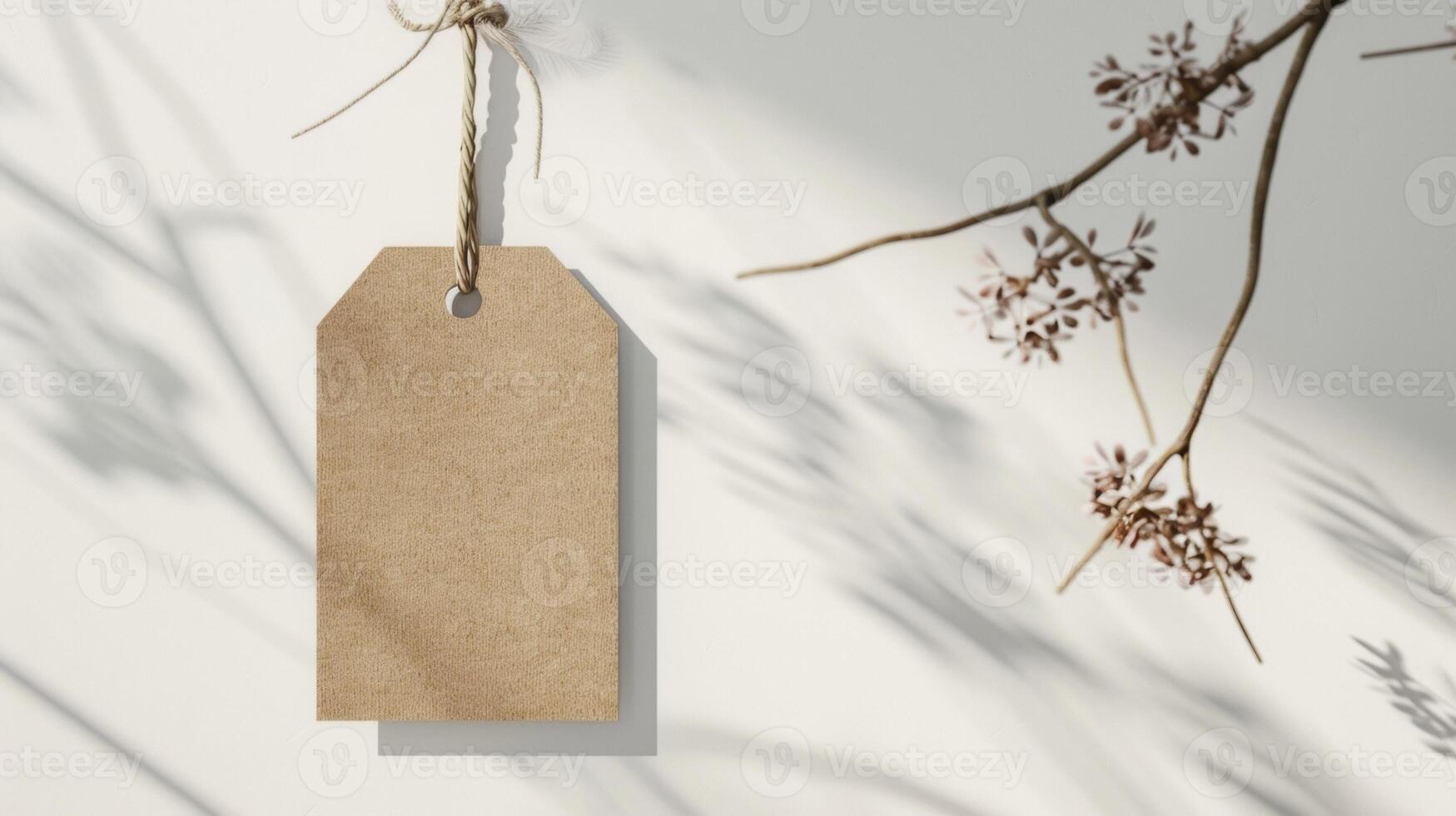 This tag mockup is great for showcasing important product information while still maintaining a clean and stylish look photo