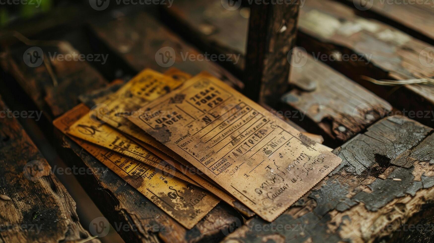 Rustic ticket design incorporating earth tones and nature elements for an outdoor festival photo