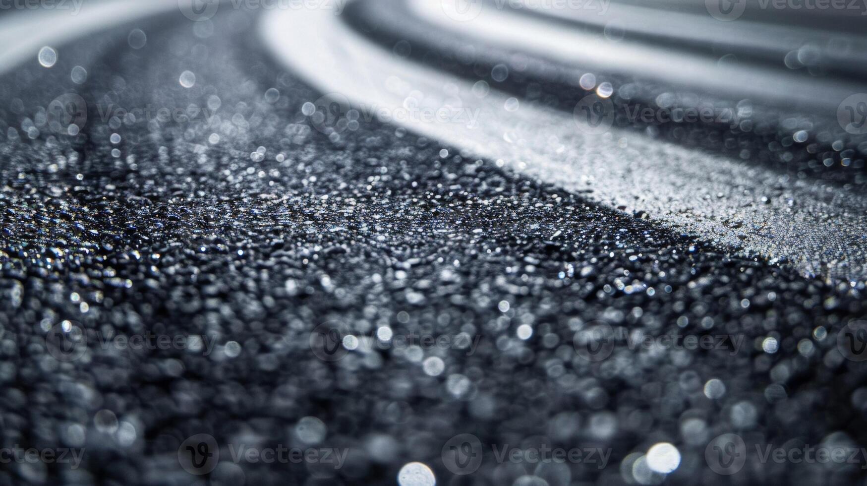 The black rubber surface of the track glistens in the sunlight a testament to its sleek and smooth design that allows speedy vehicles . AI generation photo