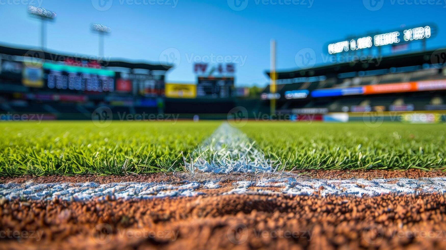 A baseball game with a scoreboard displaying how much carbon emissions have been saved by using biofuels for transportation to and from the stadium. photo