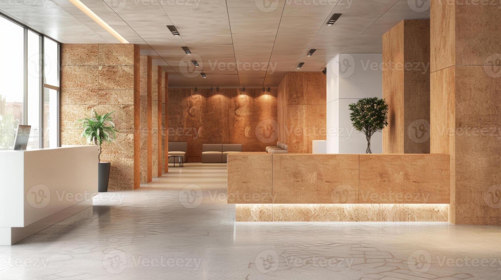 In addition to its functional benefits the cork walls add a touch of luxury to the interior with their elegant appearance. The soft cushiony surface not only enhances the aesthetic photo