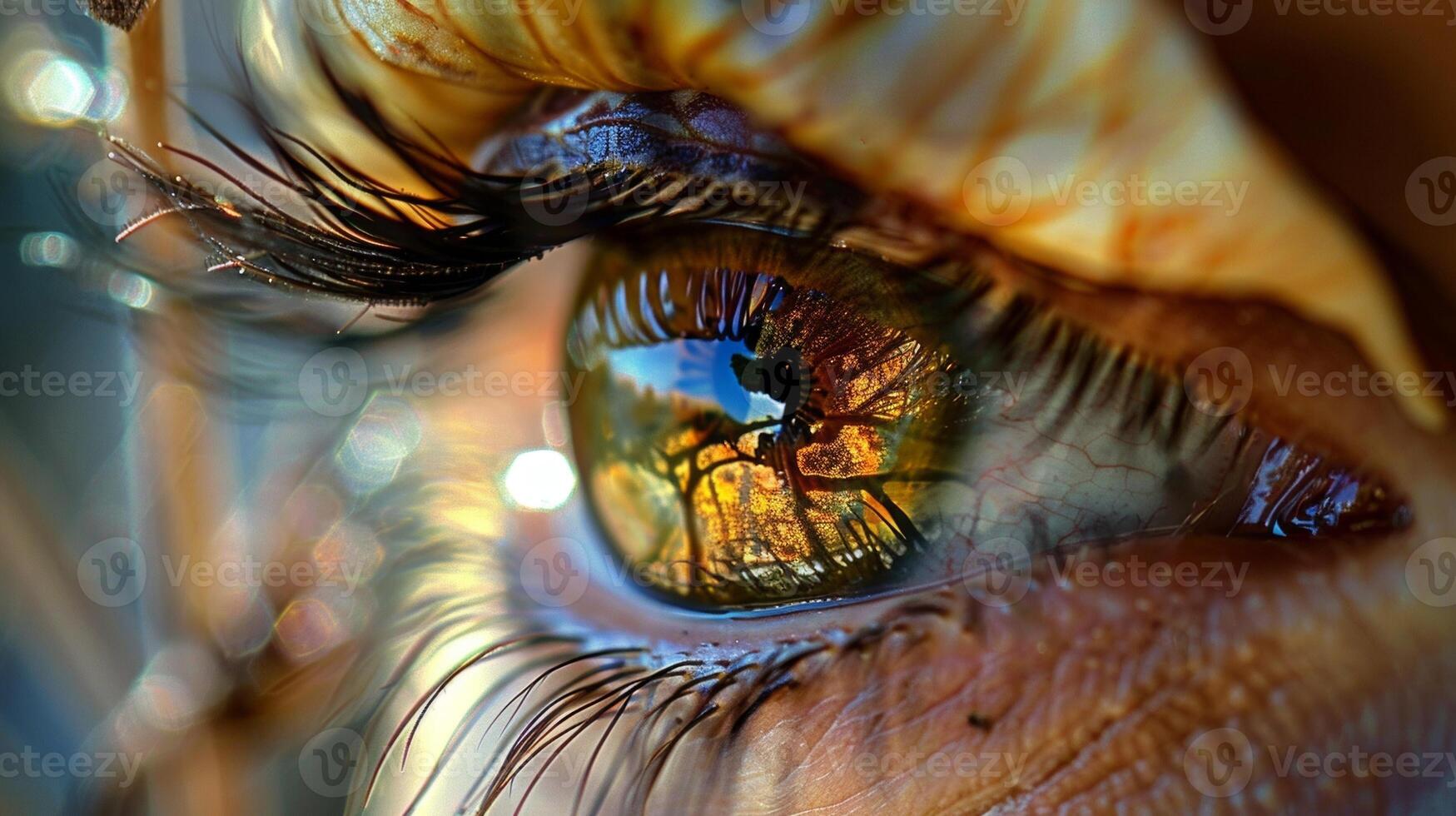 Against the chocolate brown irises the reflections showed a sense of determination and resilience reflecting the persons strong will. photo