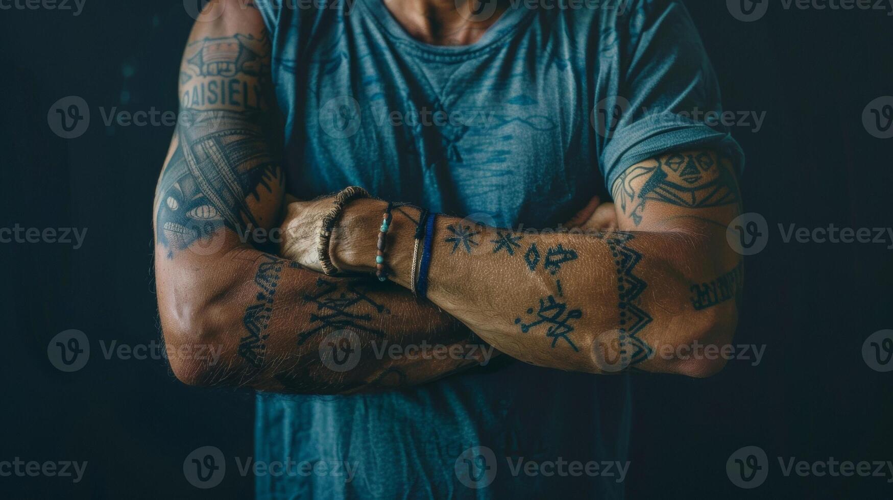 Scattered marks along the arms each one telling a story of survival and resilience in the face of addiction. photo