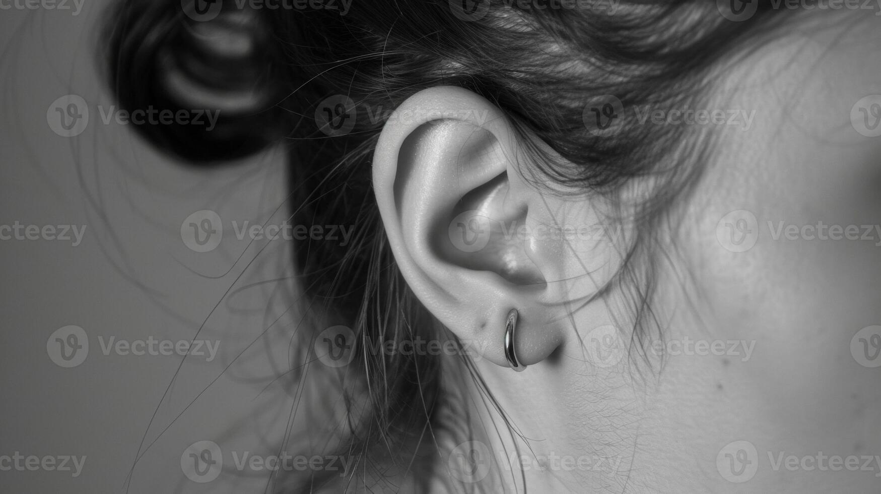 The curvature of the ear a reminder that time is always moving forward. photo