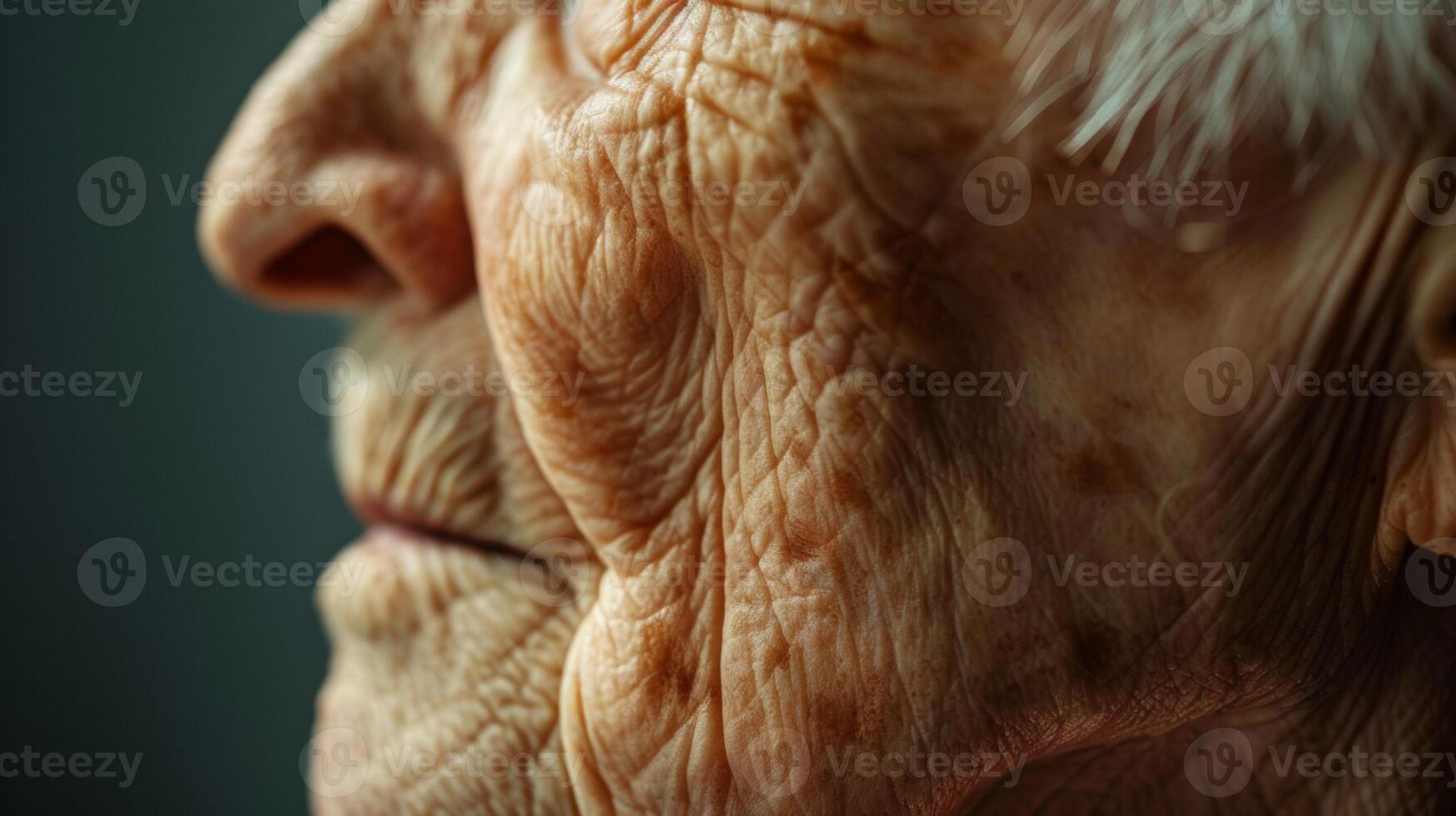 The wrinkles along the neck highlight the continuous movement of the pulsing artery a reminder of the relentless rhythm of life. photo