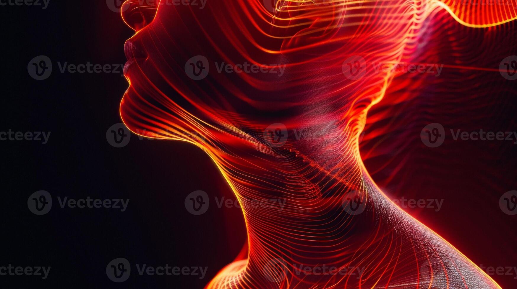 The rise and fall of a pulse on the neck is captured in stunning detail the delicate movements visibly palpable. photo