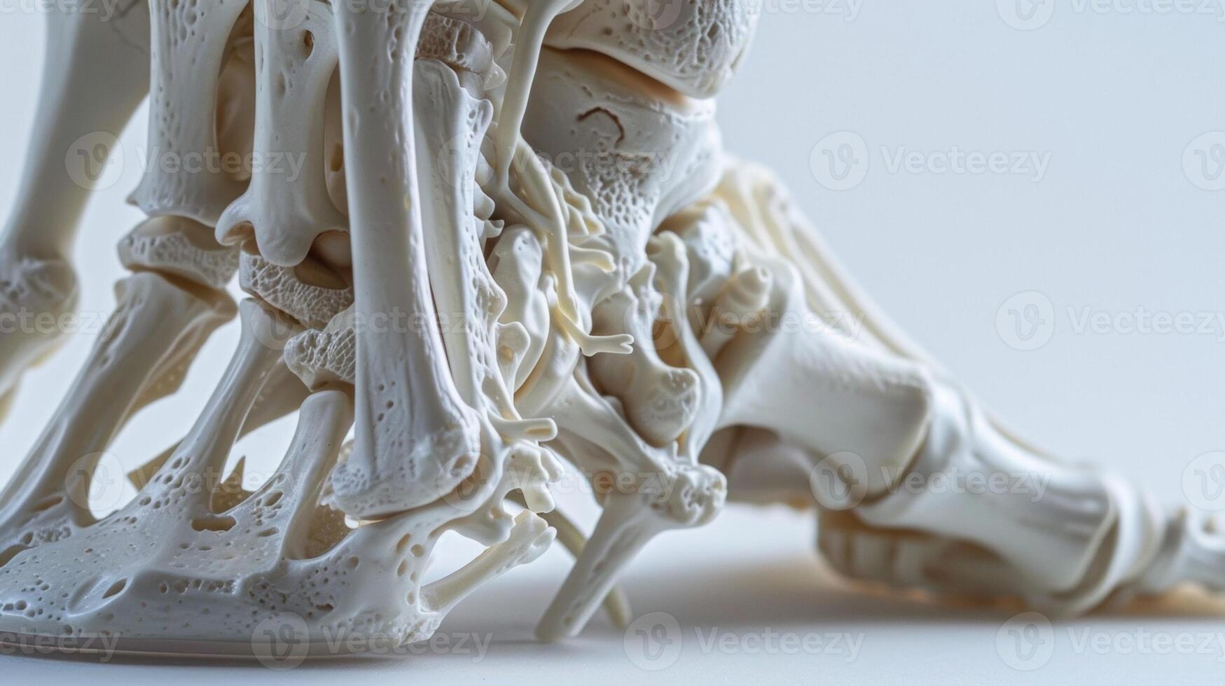 el delicado aún durable estructura de el huesos en el pies secundario y equilibrio el todo cuerpo. foto