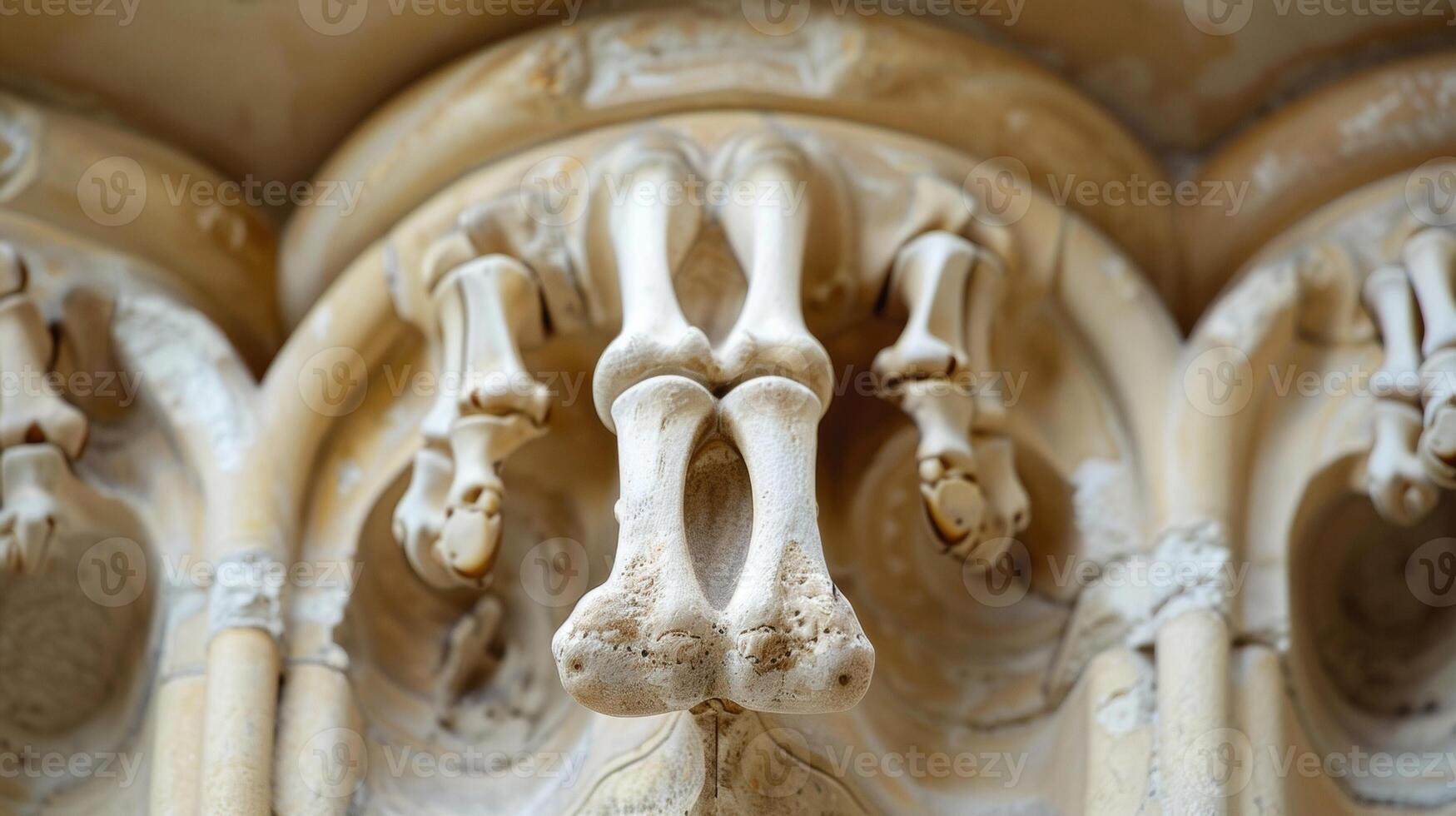 A closeup of the elegant arches of the foot bones reminiscent of grand arches in architecture. photo