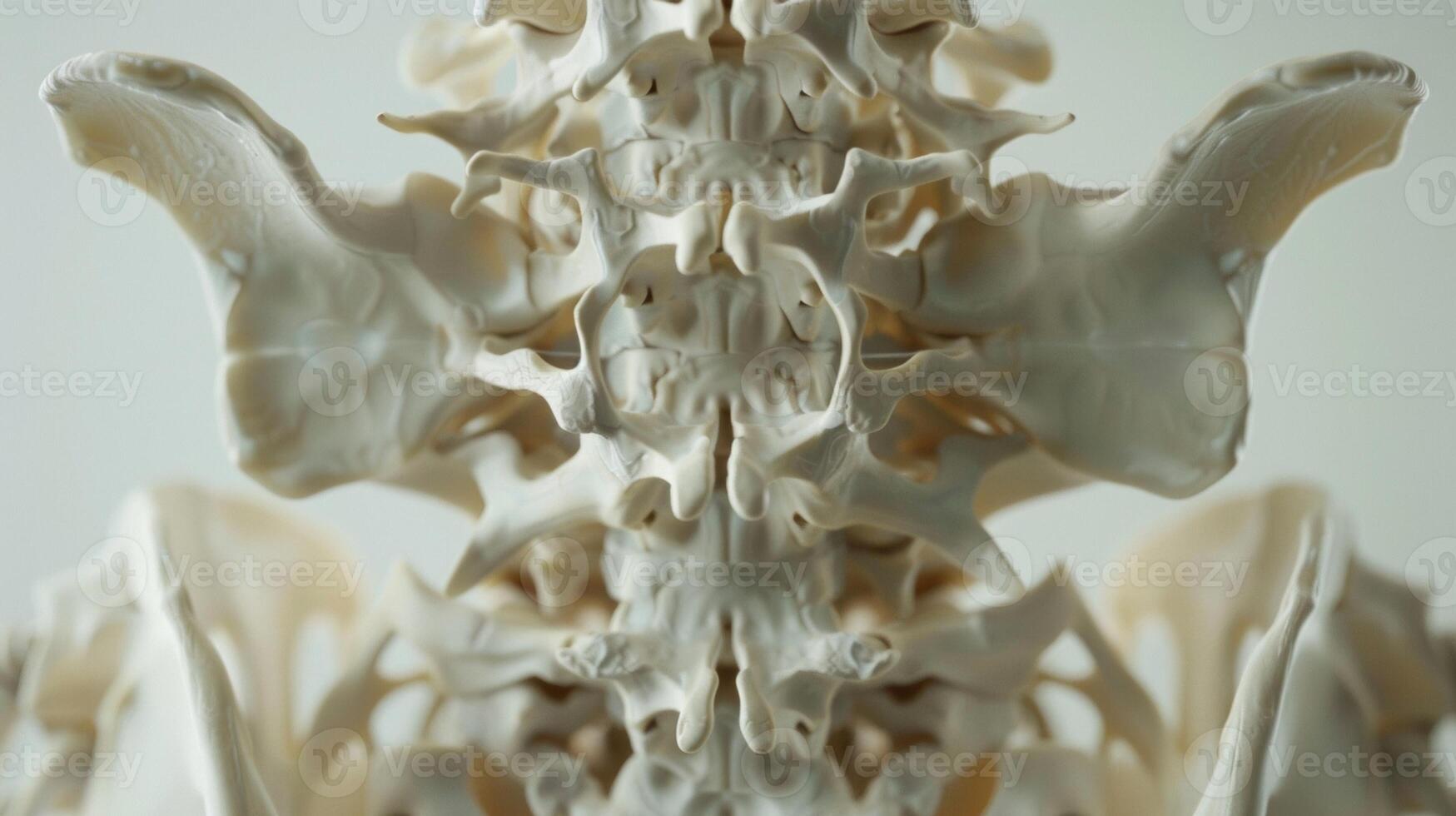 The symmetrical structure of the spine a masterpiece of engineering in the human body. photo