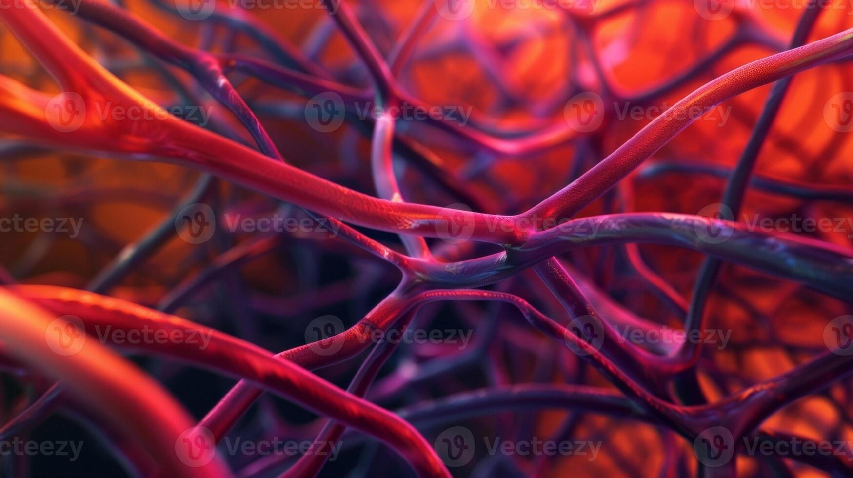 A maze of intersecting paths the vibrant s and arteries flow in perfect unison keeping the body alive and well. photo