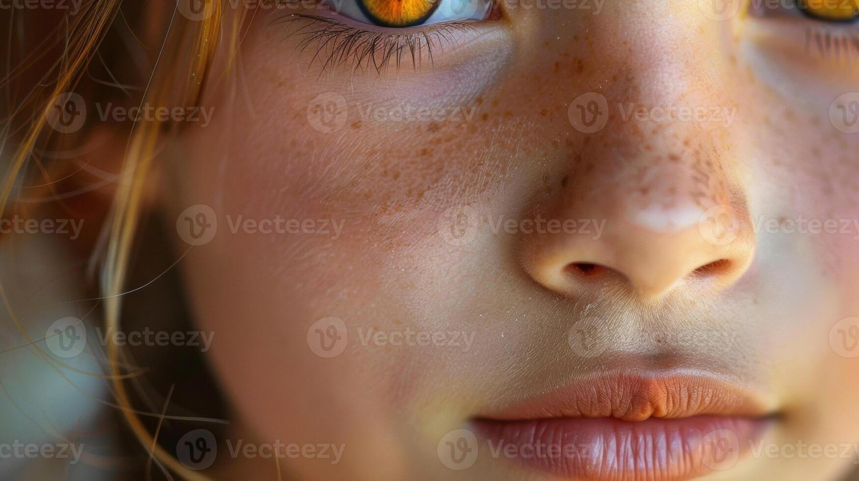 A ly noticeable parting of the lips indicates a brief expression of awe or wonder. photo