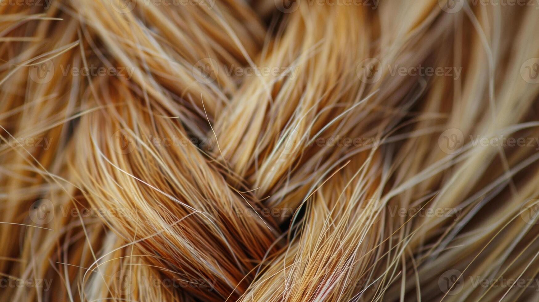 An extreme closeup of a single strand of hair showcasing its unique pattern and texture. photo