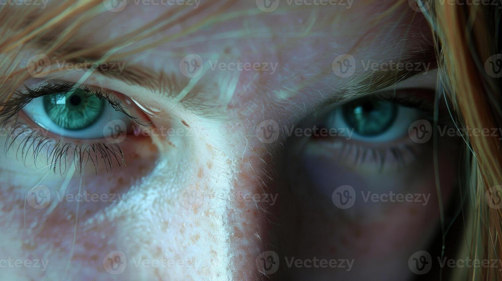 The concentration in her eyes was mirrored in the set of her jaw and the furrow of her brow. photo