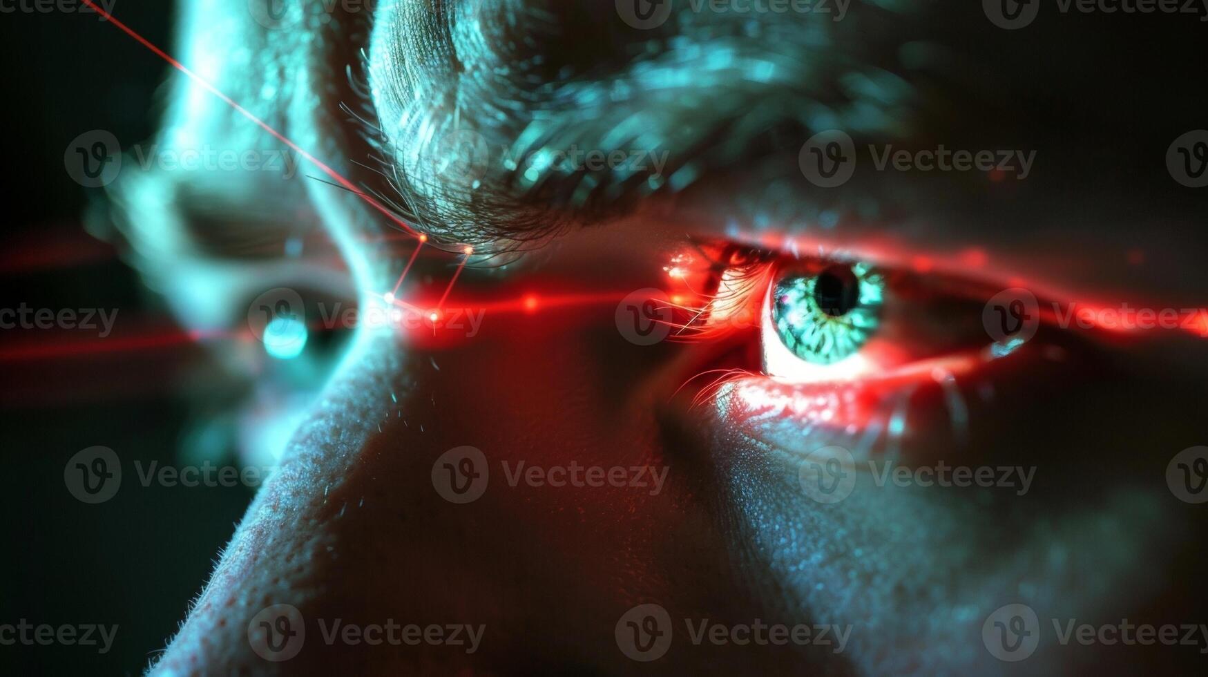 His eyes were like laser beams shooting through the air with unwavering intensity and focus. photo