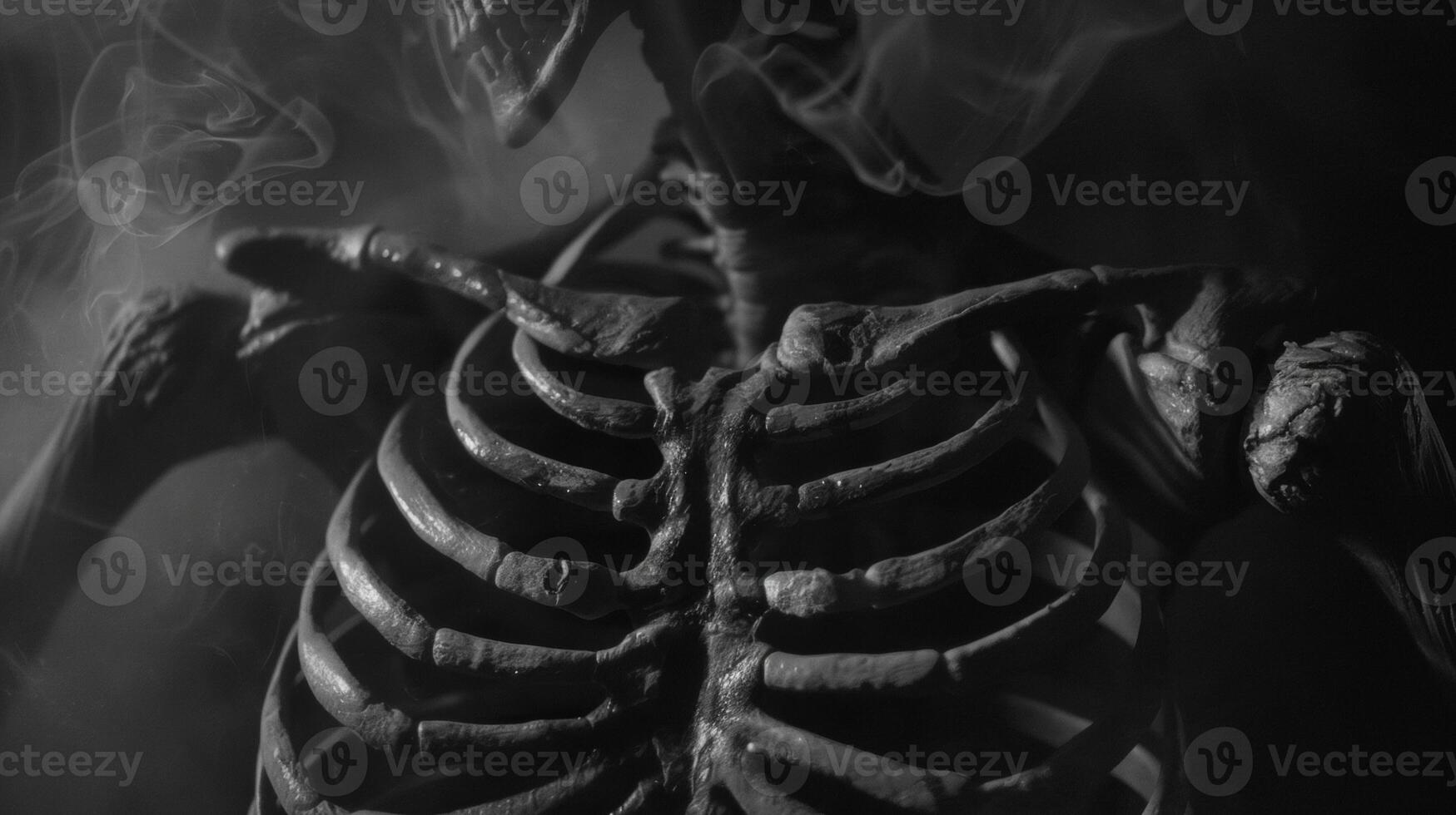 The rise and fall of the chest a reminder of the constant presence of breath. photo