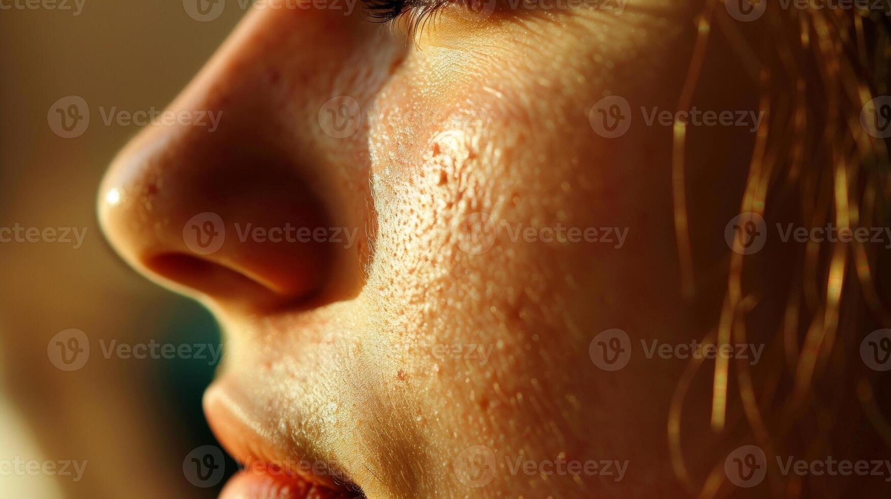 The nostrils quivering an indication of the power of the breath to heal and rejuvenate. photo