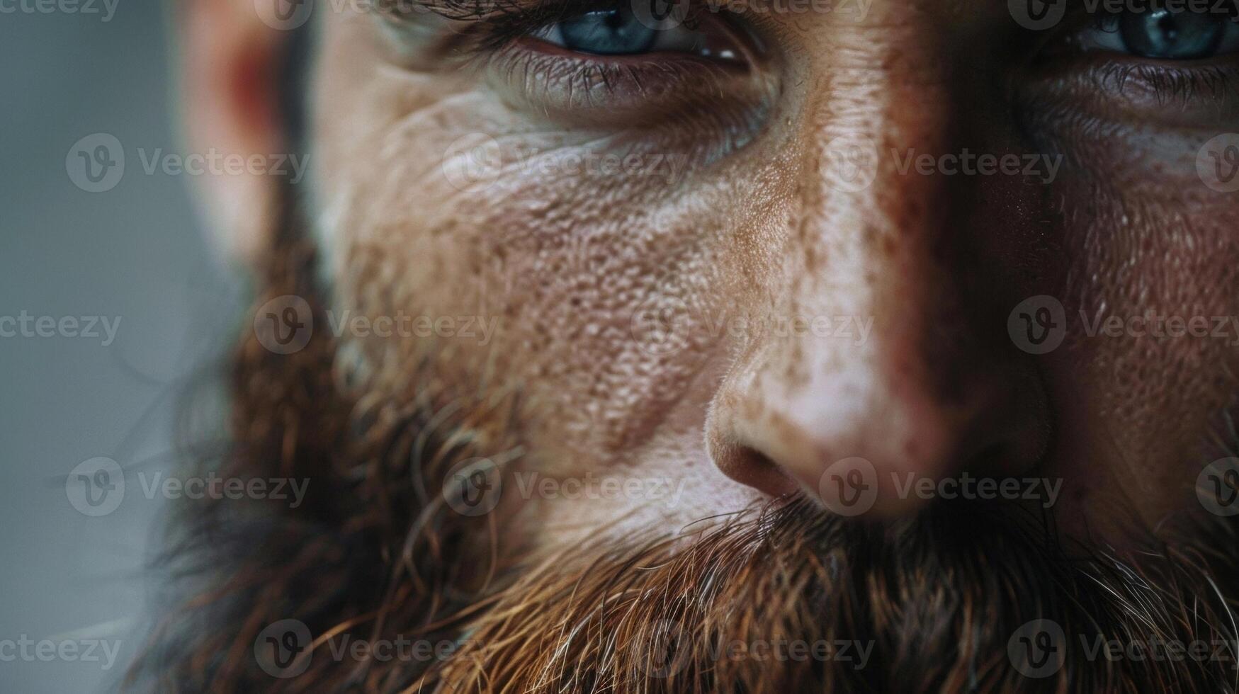 The cleanshaven face of this man was a stark contrast to the full beard he usually wore giving him a sleek and polished look. photo