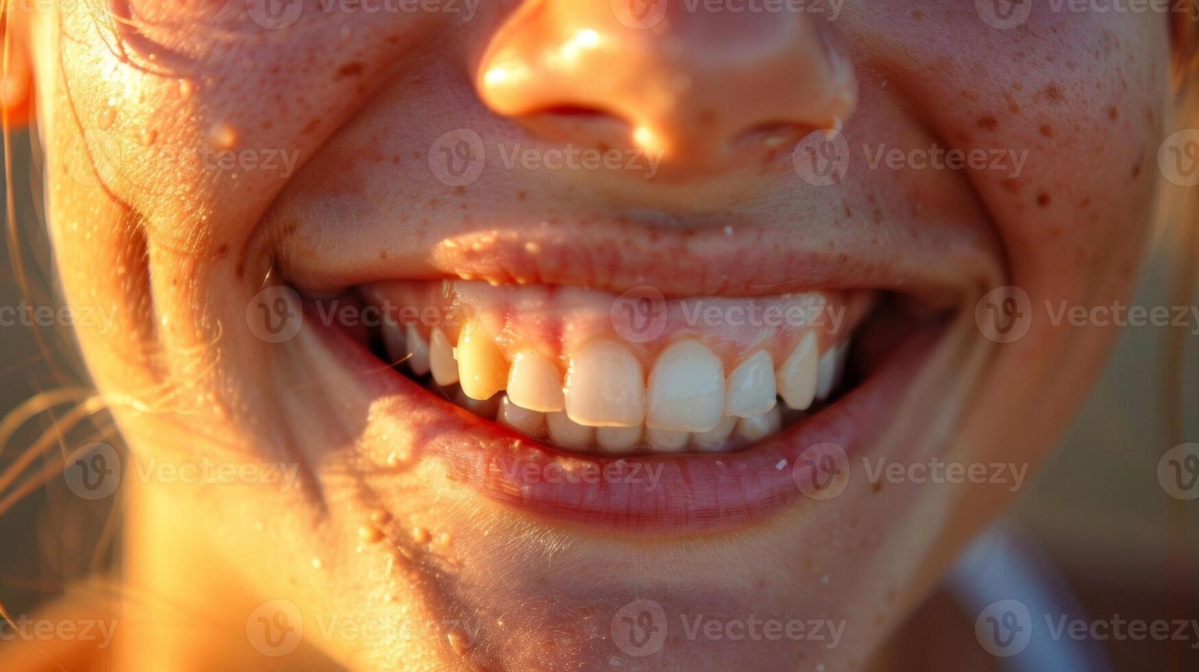 The natural folds and creases around the mouth and eyes take on a life of their own during a bout of infectious laughter almost as if they are breathing with the persons happiness. photo