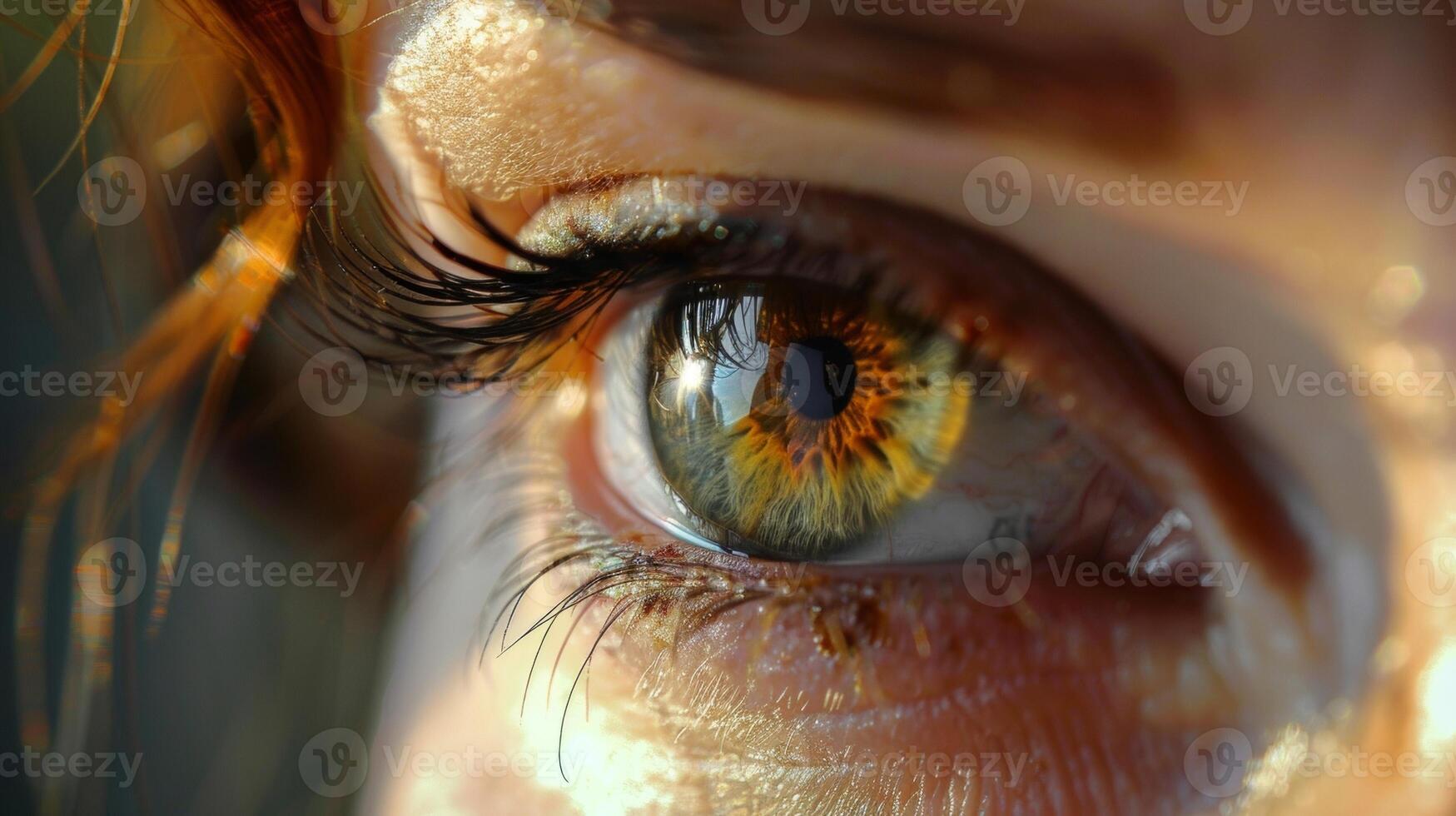 The intense concentration reflected in a sharp focused gaze. photo