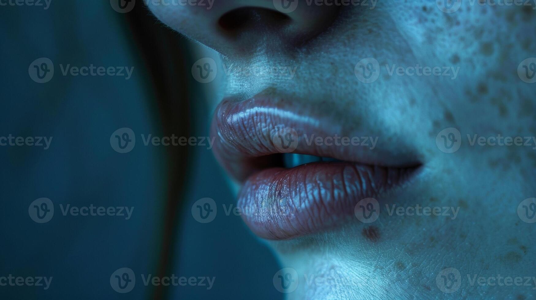 The slight furrow of a lip hinting at the inner dialogues happening within the mind. photo