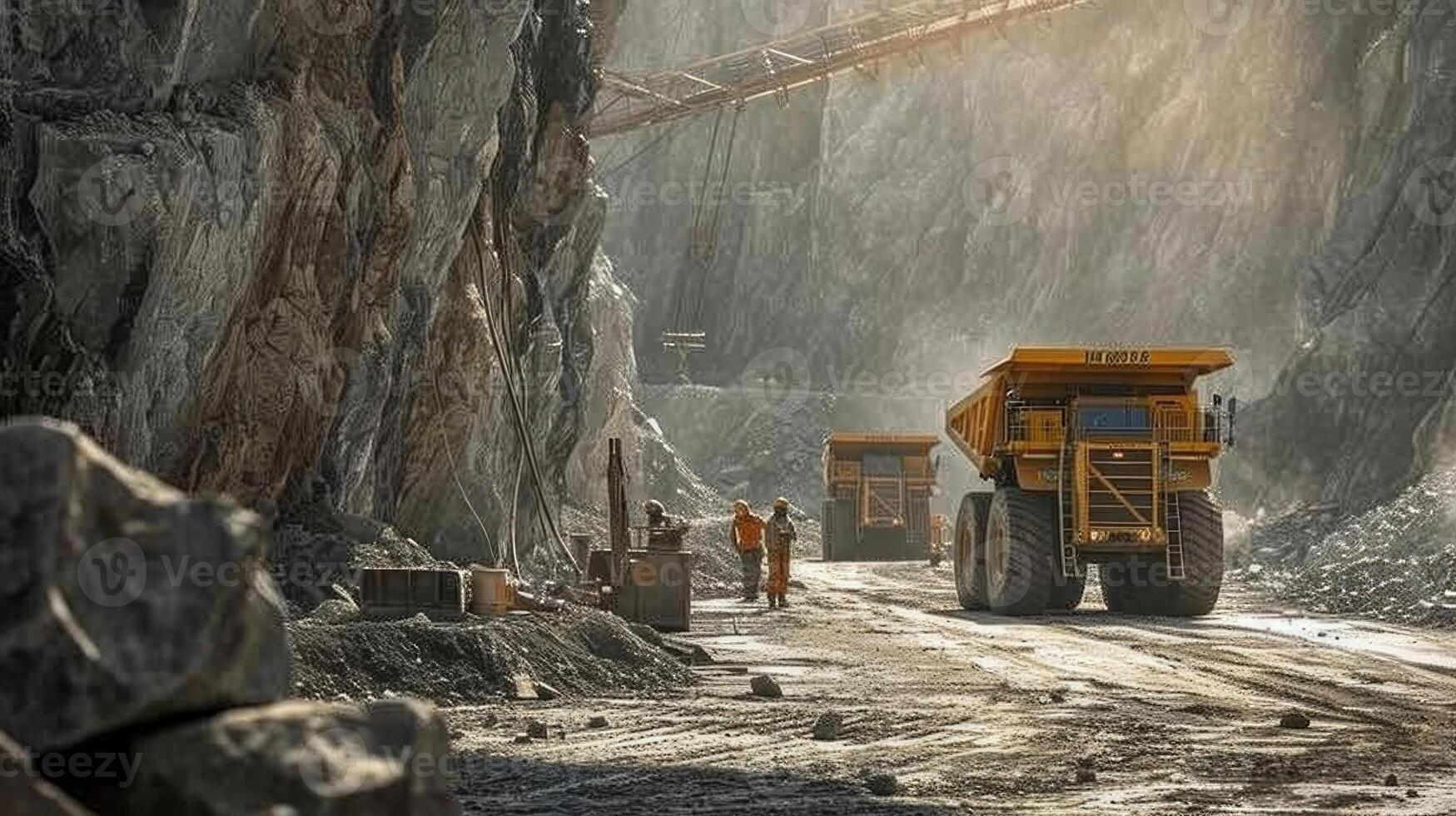 Pride in the Quarry This portrait shows the workers pride in their job, despite the challenges and hazards, as they are a vital part of the quarry industry. photo