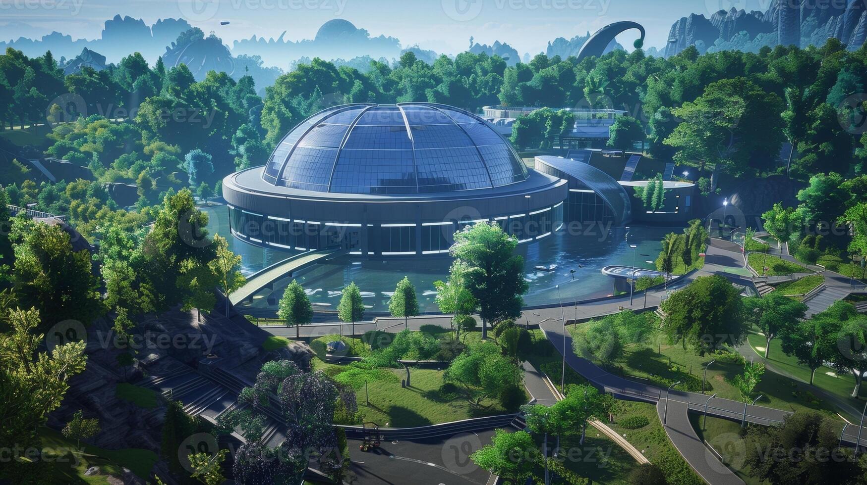 A multipurpose stadium featuring an observatory and planetarium perfect for learning about astronomy photo