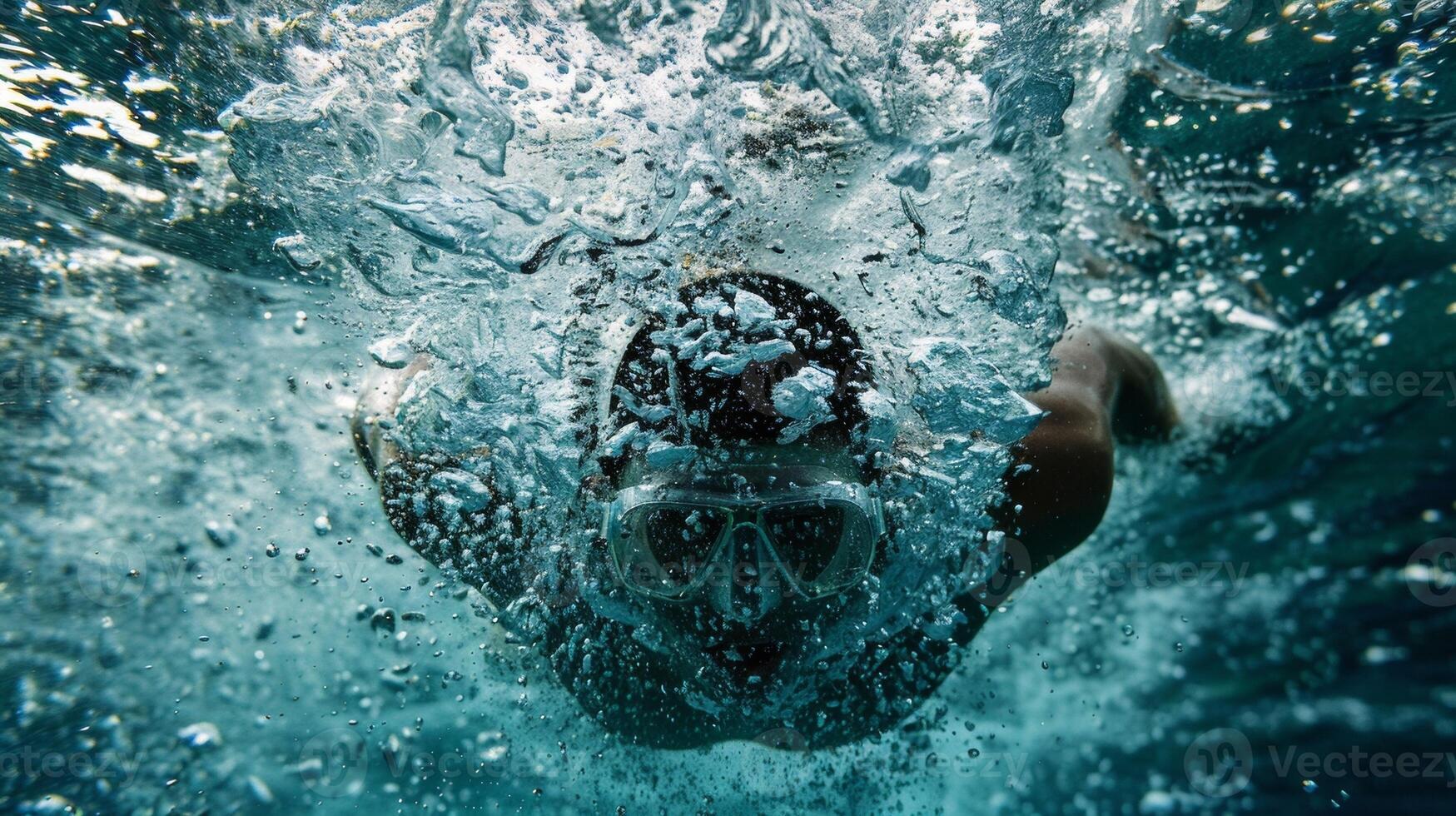 A closeup of a divers elegant form as they twist and turn in the air avoiding a splash upon entry photo