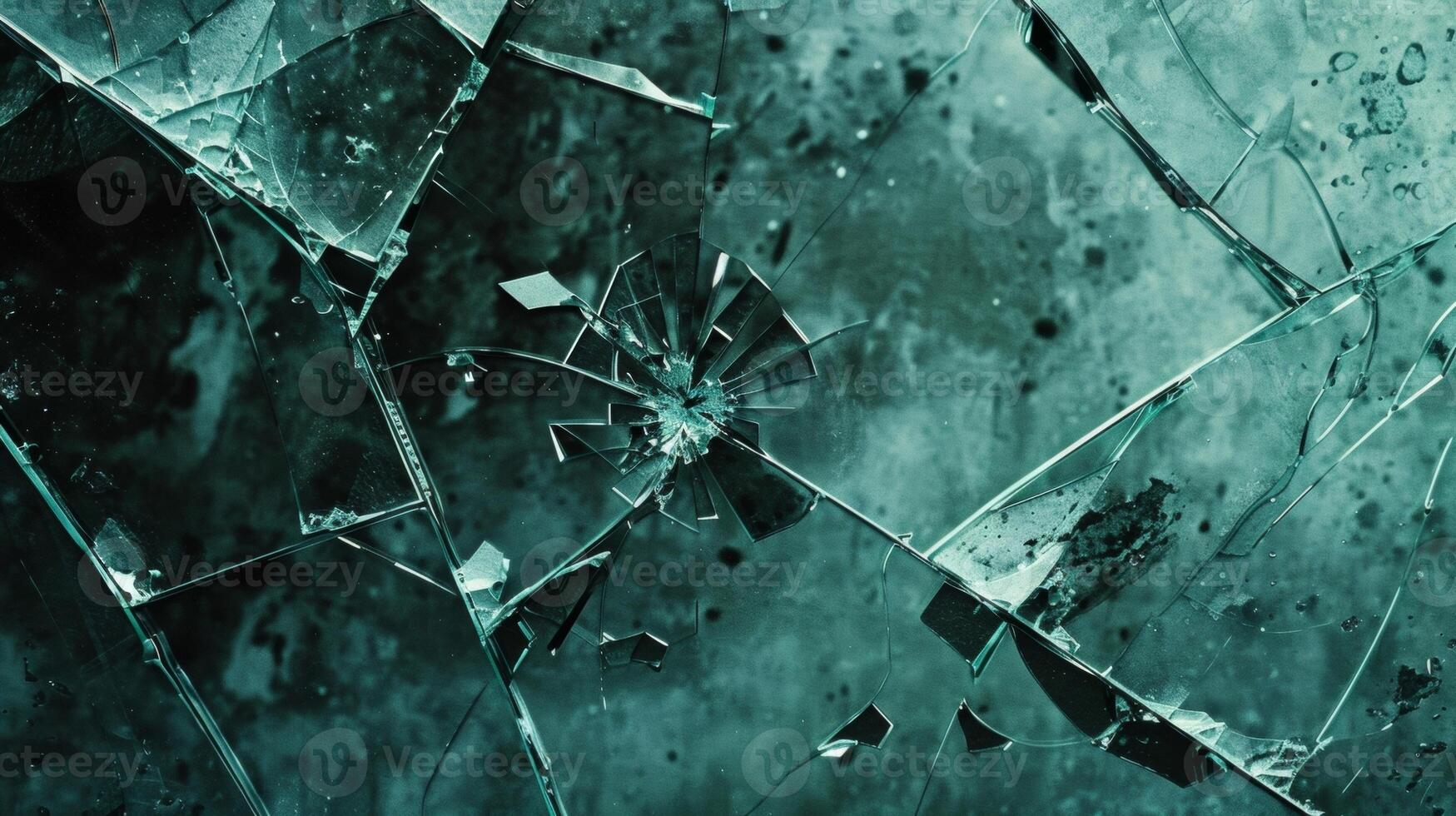 A closeup shot of a cracked mirror with shattered pieces reflecting different emotions and themes representing the diverse range of tracks on this RB album photo