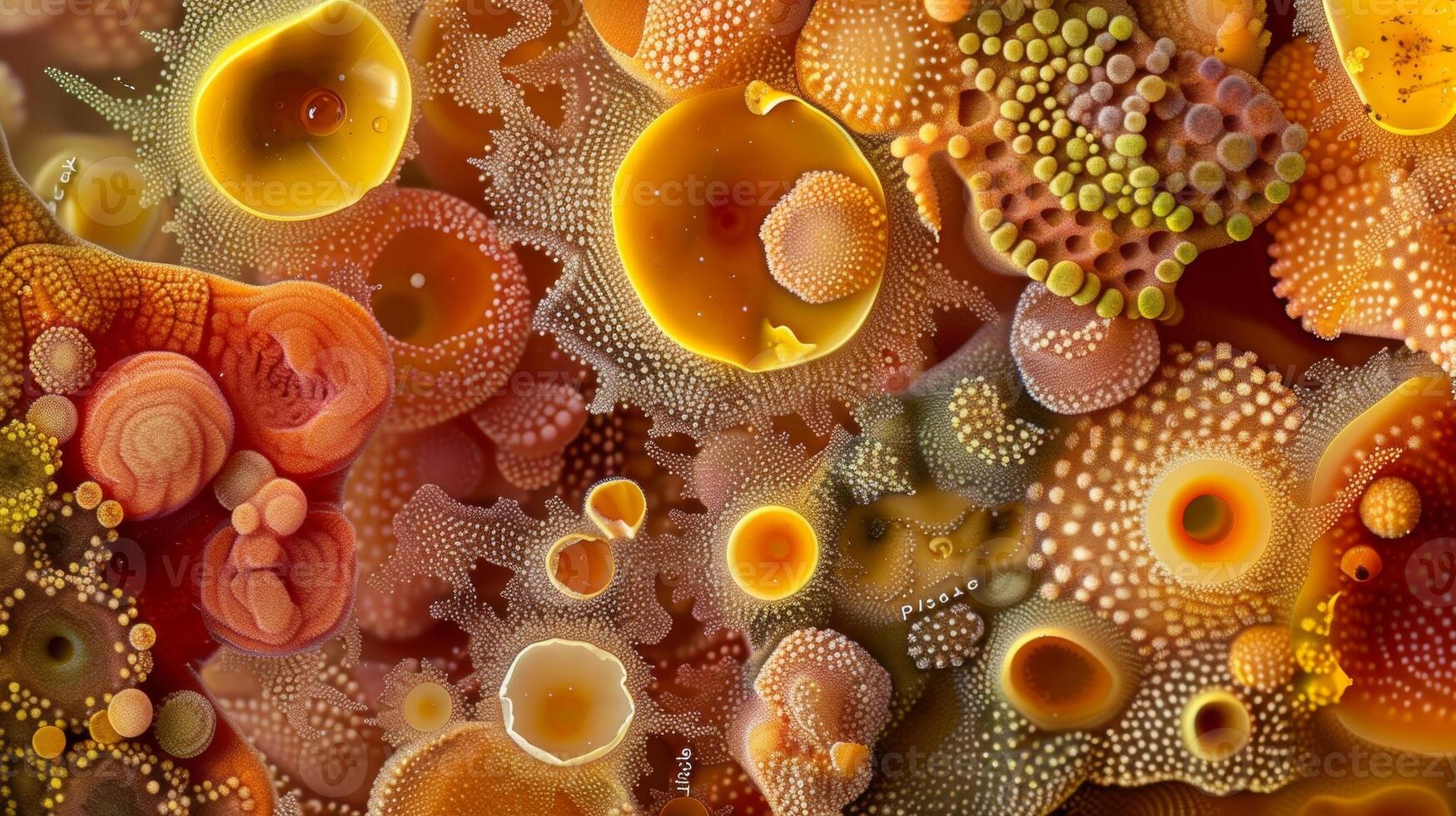 A microscopic safari with tiny shapes and patterns resembling the wild landscapes of Africa a surprising and aweinspiring adventure. photo