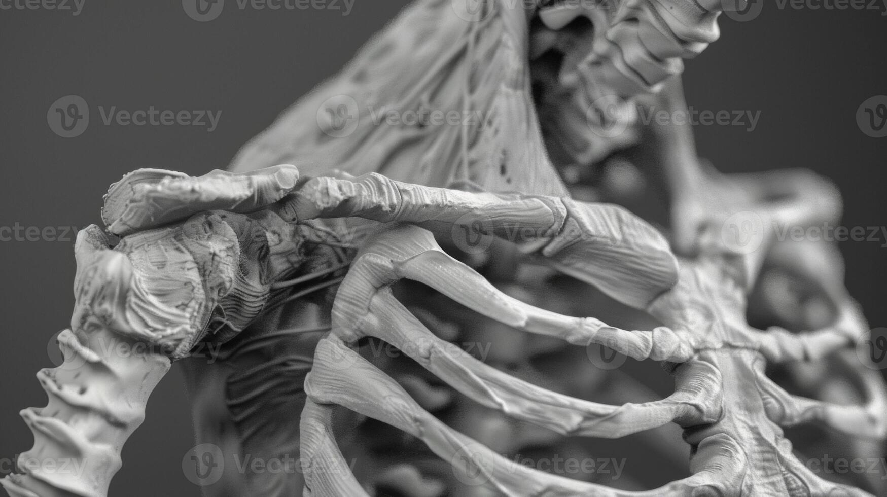 The subtle expansion and contraction of the ribcage as air flows in and out. photo