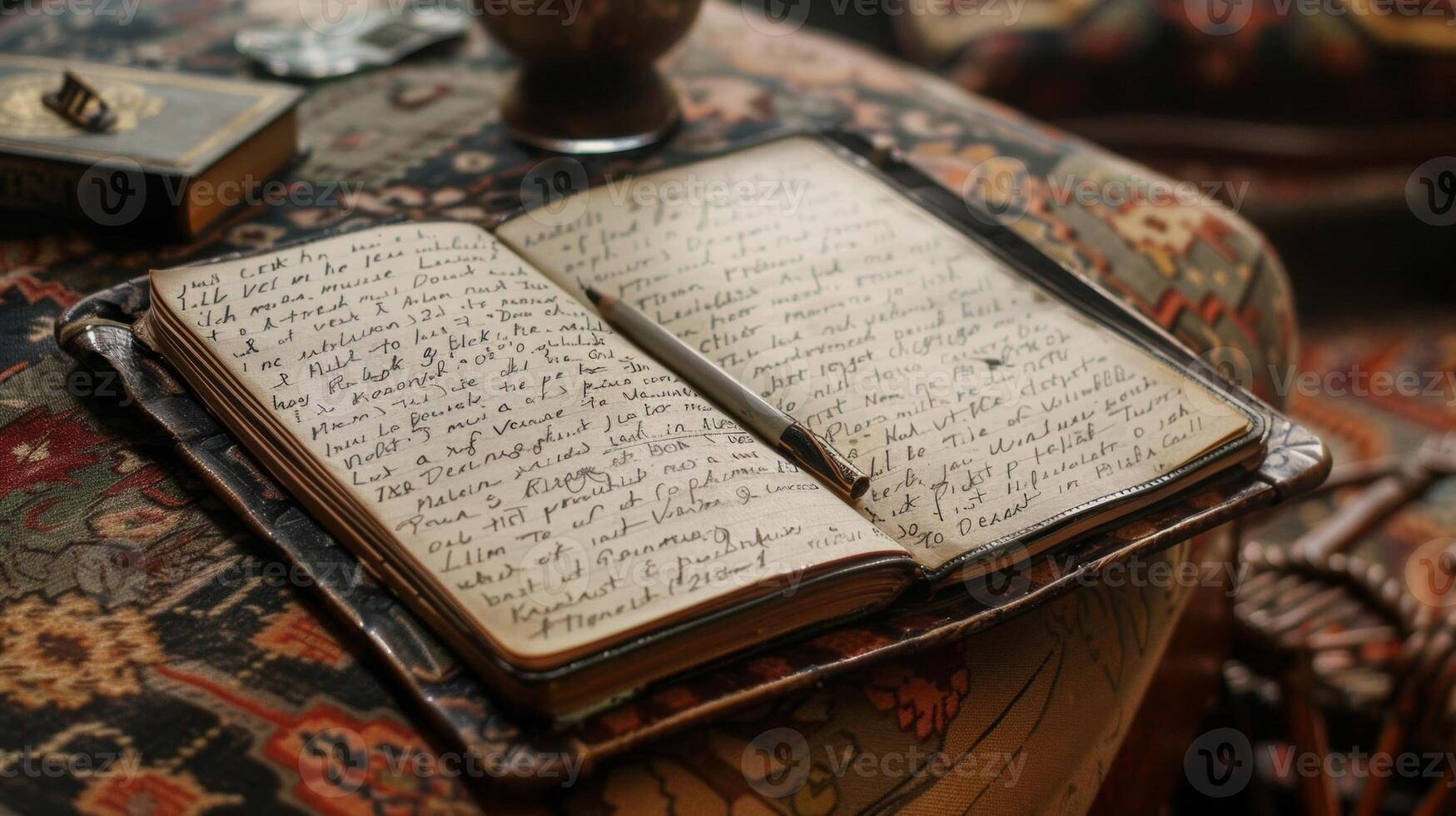 A journal with neatly written notes and reflections showcasing the deliberate and thoughtful approach to reading and writing photo