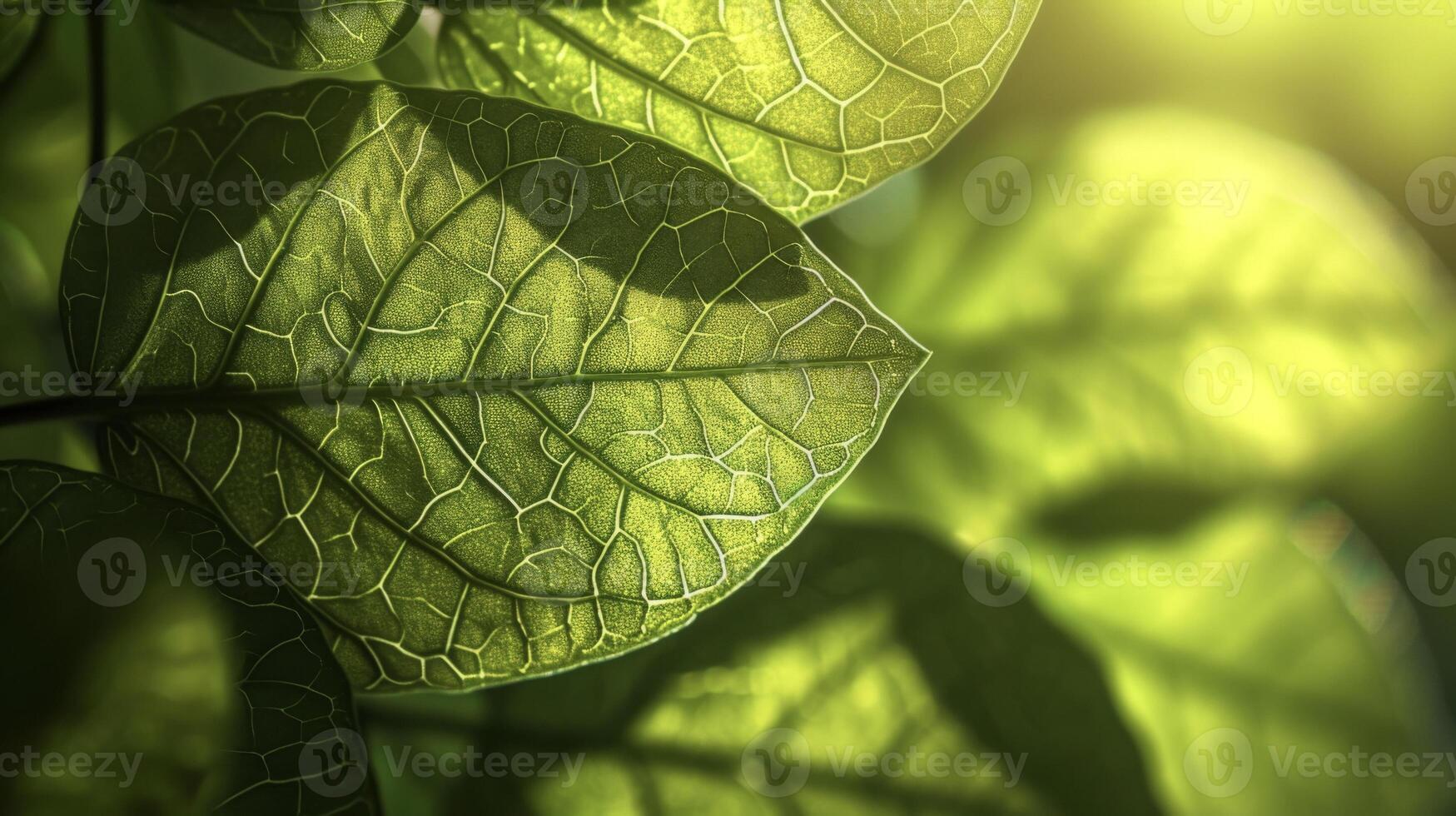 The intricate patterns and textures of backlit leaves creating a mesmerizing display of natures art photo