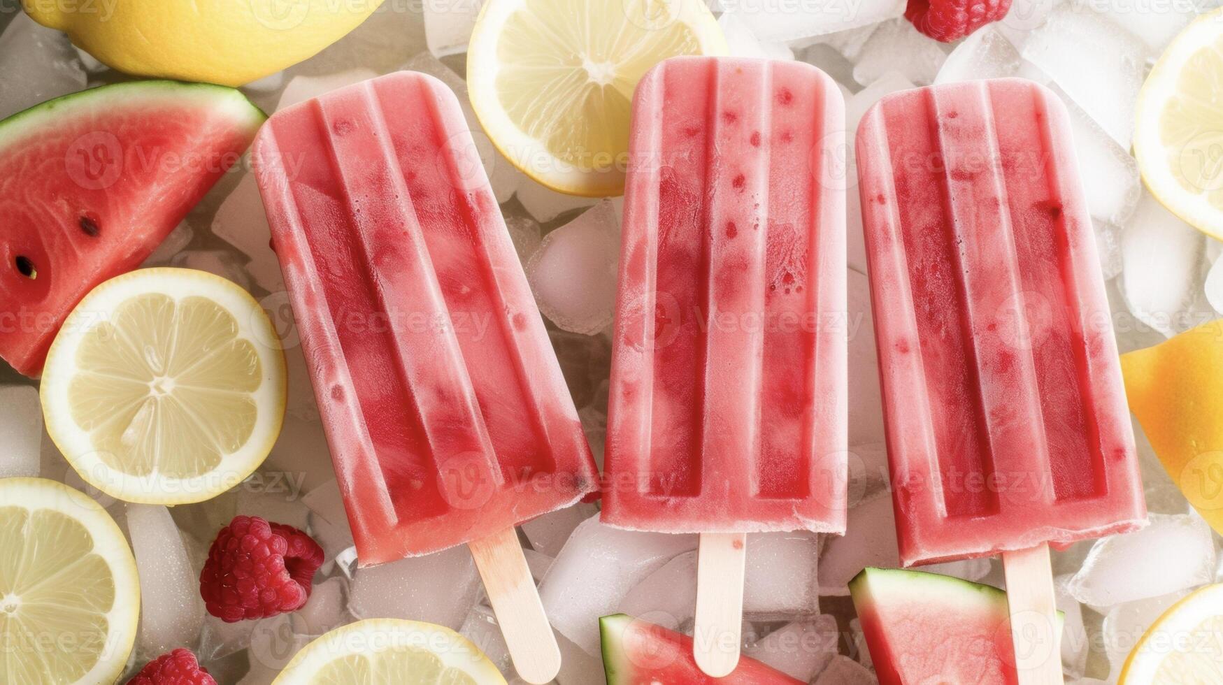 Juicy watermelon tart lemon and sweet raspberry come together in a mouthwatering blend of flavors in these homemade popsicles the perfect way to beat the heat while you soa photo