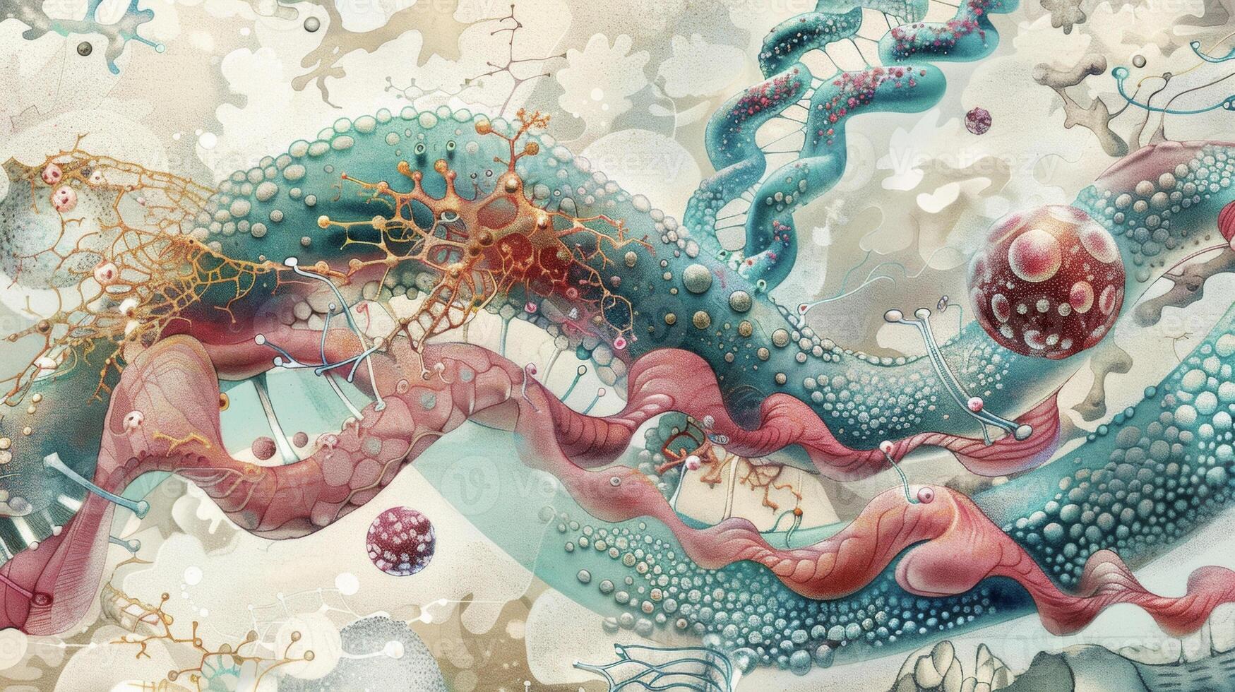 A detailed image of a medical illustration depicting the potential of genetic editing tools in preventing a wide range of hereditary diseases and disorders photo