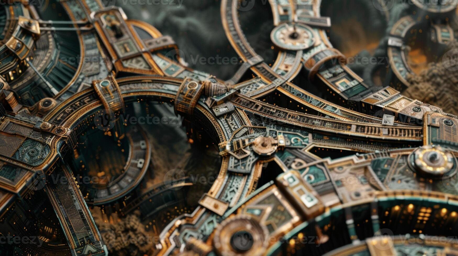 A birds eye view of the underground network with multiple levels and intricate pathways connecting different parts of the city showcasing the vast and complex underworld beneat photo