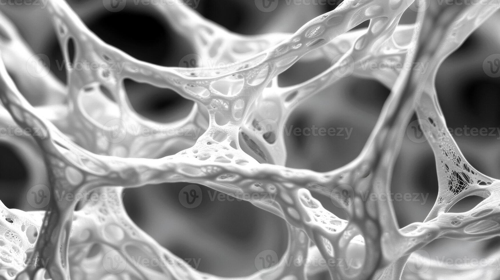 A closeup of a 3Dprinted scaffold made of biodegradable materials reveals the unique lattice structure necessary to support tissue growth showcasing the potential of biotechnolog photo