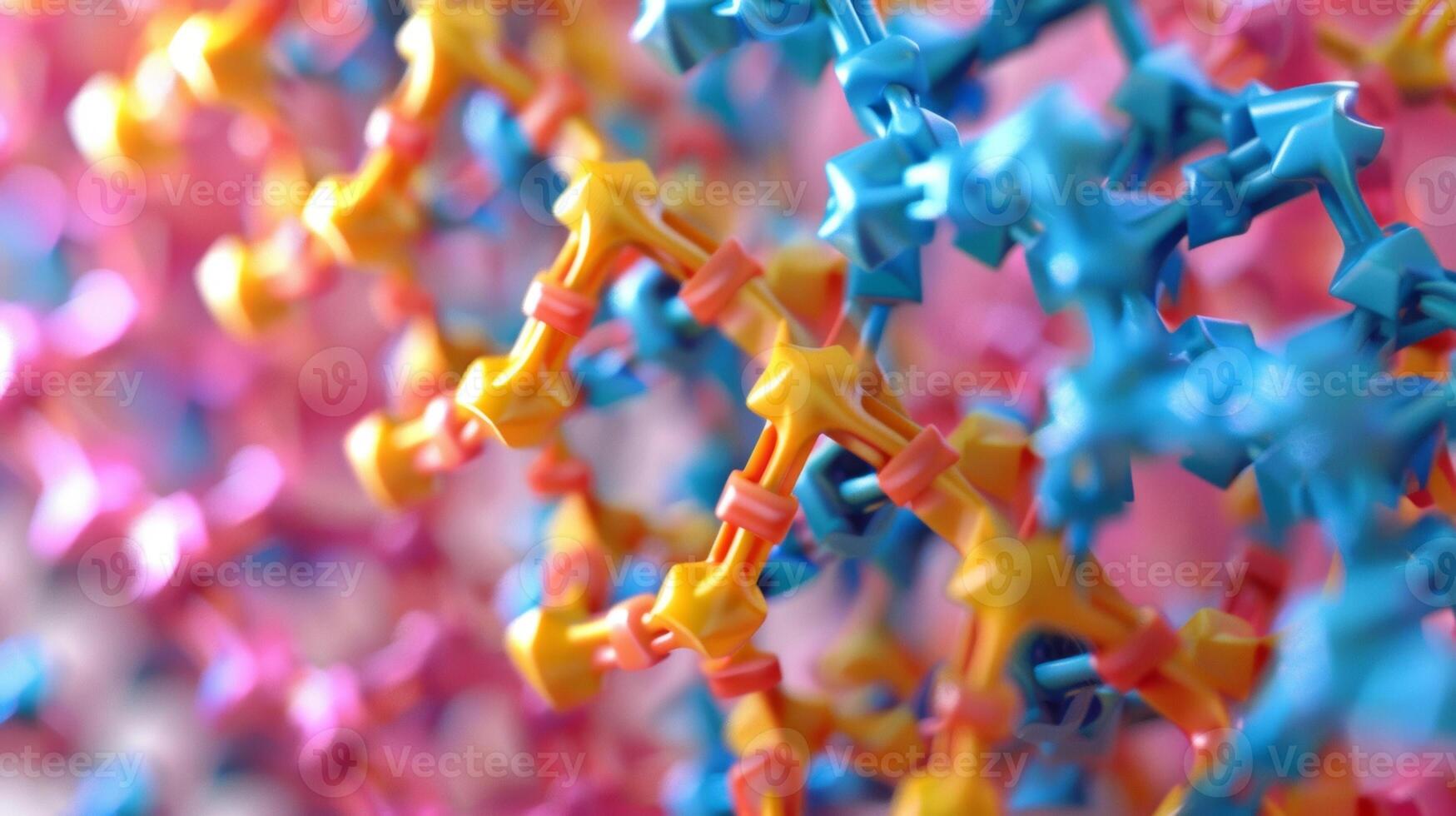 This image portrays a DNAbased nanostructure with a unique threedimensional latticelike structure. The formation of this lattice is a result of carefully designed interaction photo