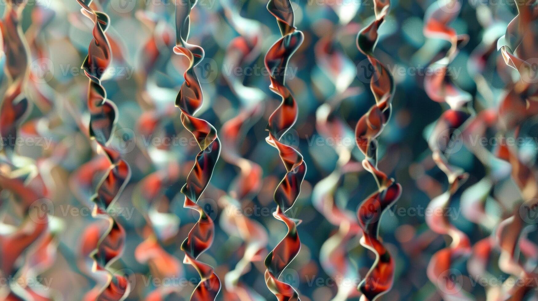In this image a magnified view of a DNAbased nanostructure reveals a repeating helical pattern evoking the iconic double helix structure of DNA. The regularity and symmetr photo