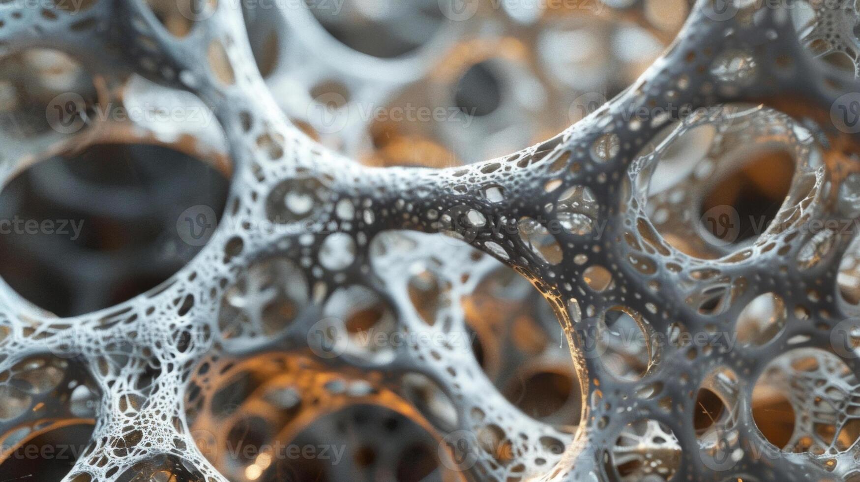 A closeup of a node of the structure showing the intricate connection between multiple strands. The nodes seem to be intricately designed and fit perfectly with the surroundin photo