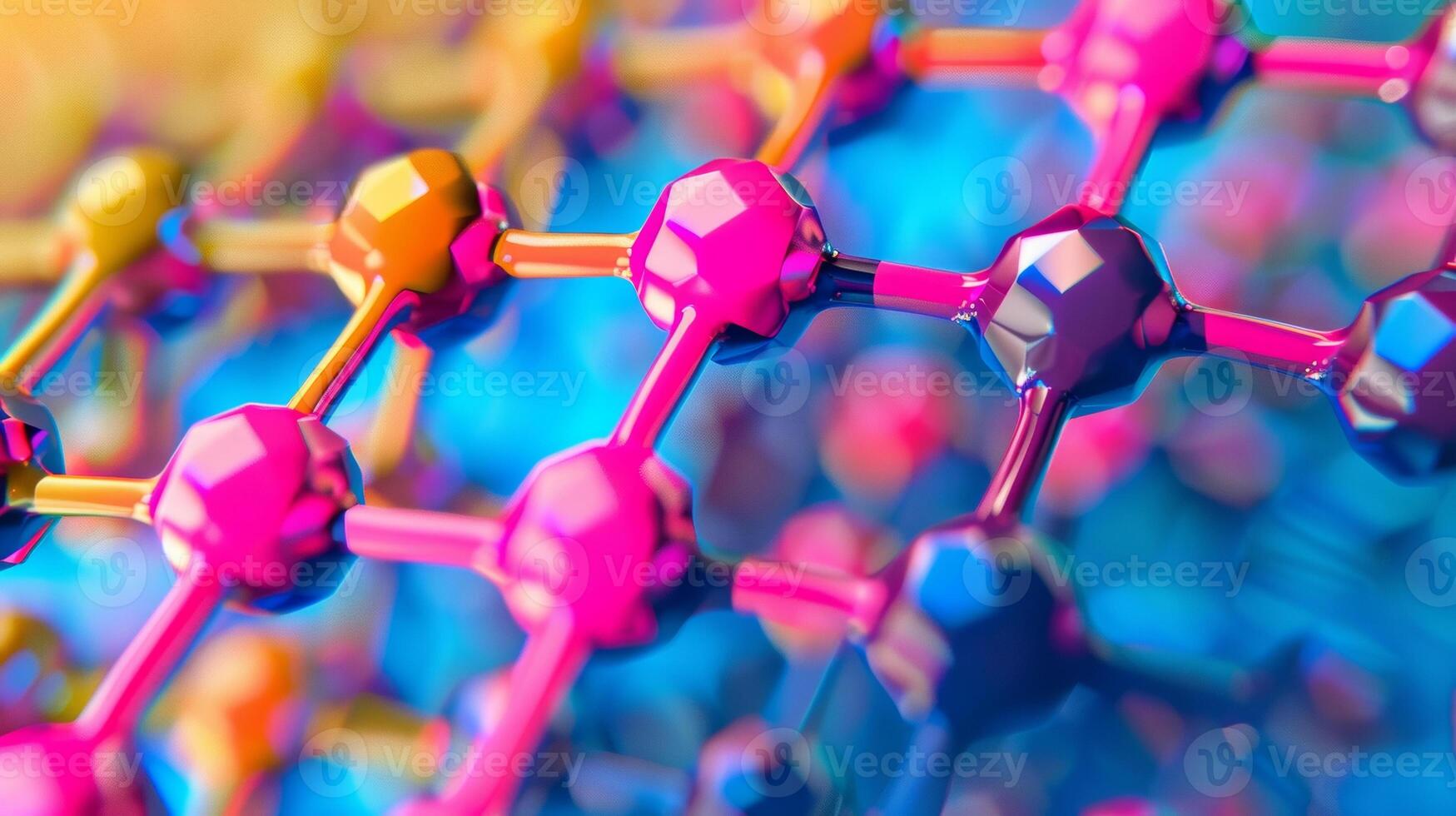 An image of a nanoscale thin film zoomed in to reveal the precise alignment of its molecular chains photo