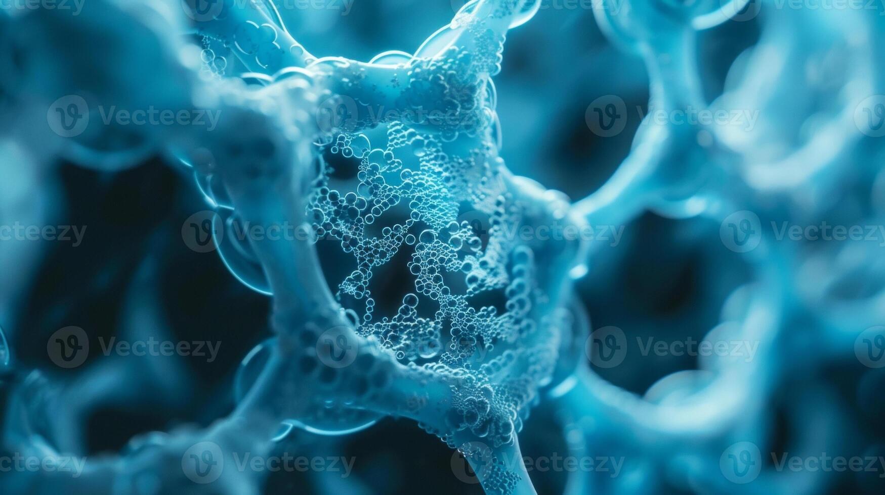 In this closeup capture a liquid electrolyte solution containing nanoparticles is seen filling the pores of a nanostructured electrode material. The use of nanomaterials i photo