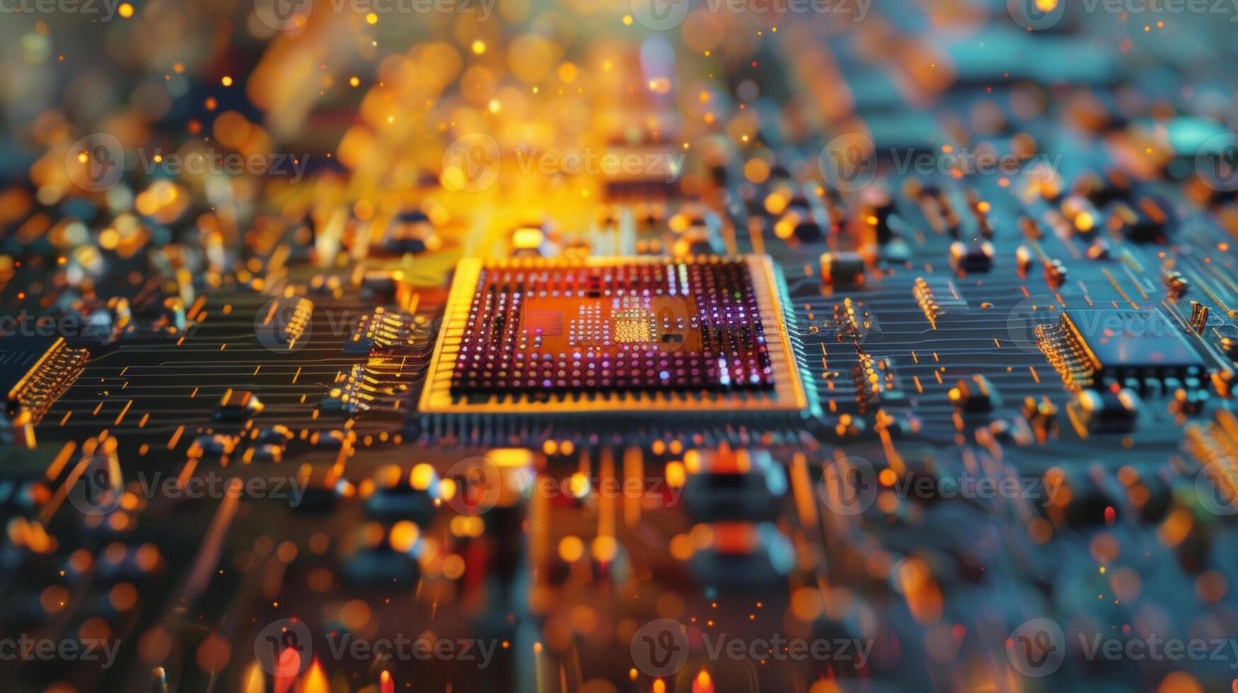 A nanosensor chip the size of a postage stamp has the ability to detect and measure the concentration of various pollutants in soil or water samples photo