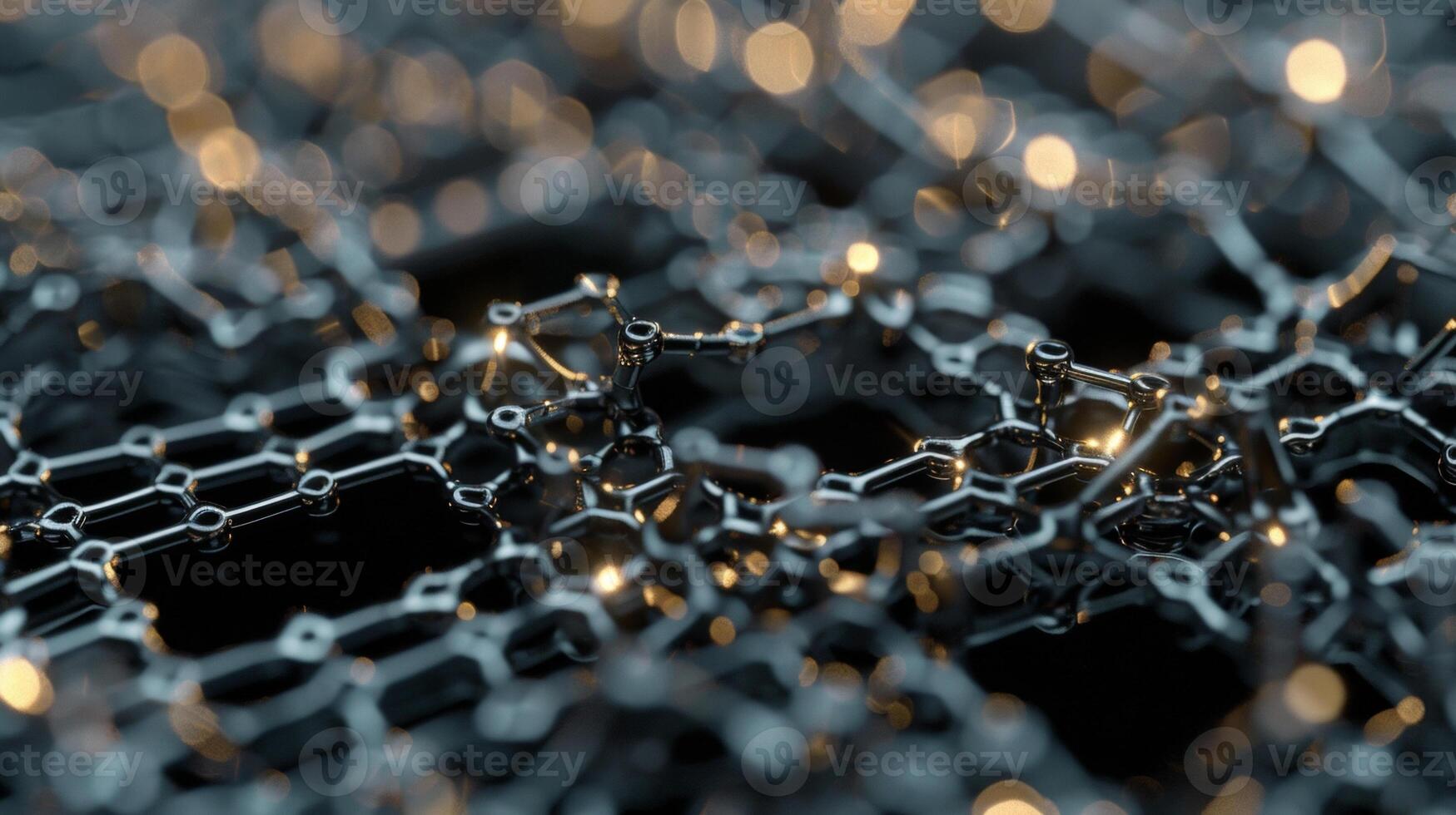 A series of graphene microchips each one no bigger than a fingernail connected together on a circuit board. The thin and flexible nature of graphene is highlighted along wit photo