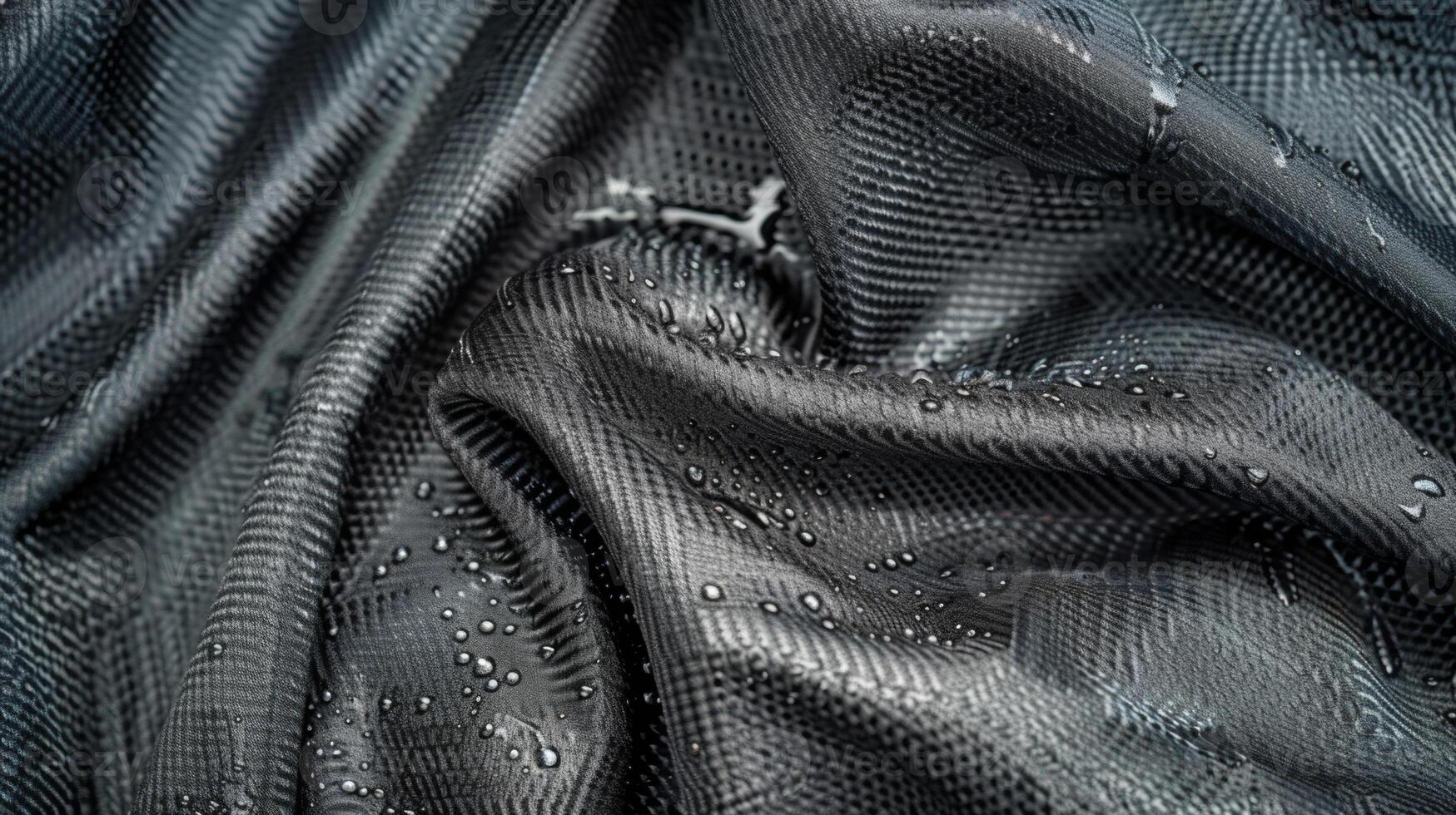 A closeup of a hydrophobic fabric used in athletic wear wicking away sweat and keeping athletes dry and comfortable during intense physical activity photo