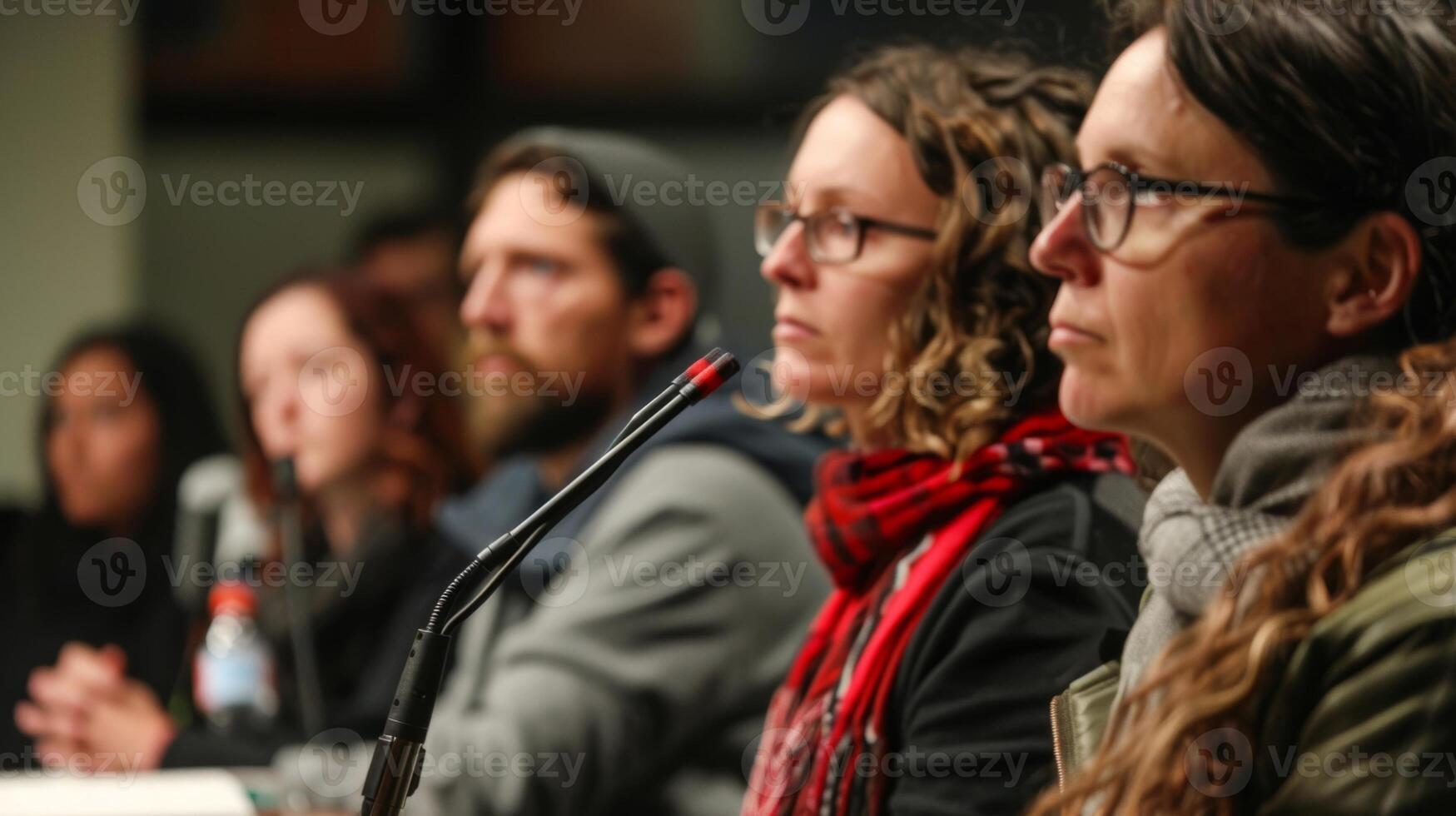 The panel listens respectfully as activists share personal stories about the positive effects of coal energy in their communities photo