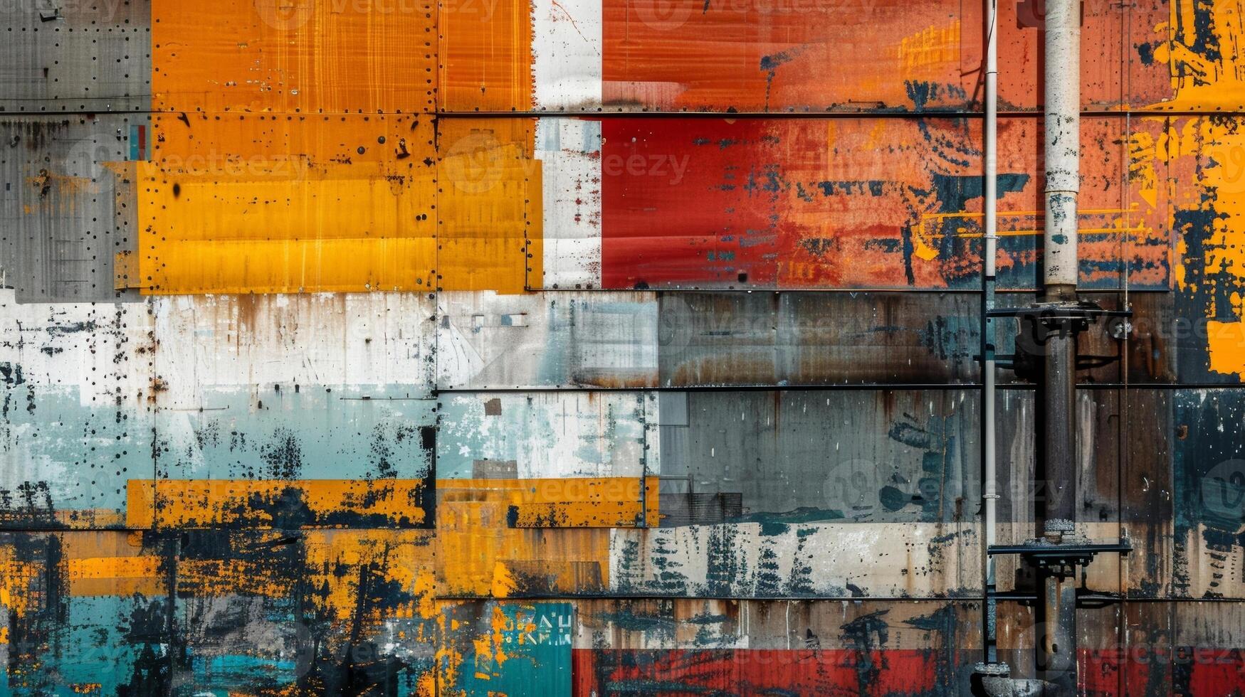 From a distance it looks almost like an abstract art piece with its geometric shapes and varied textures but its the real and vital process of oil refinement photo