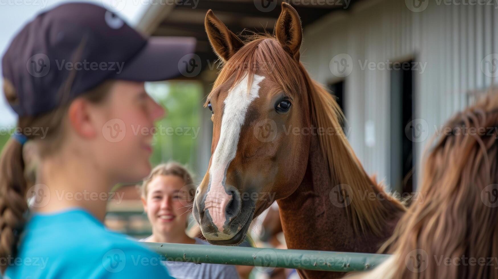 The clinic also includes lessons on the importance of proper horse care and maintenance with participants learning how to groom and care for their horses photo