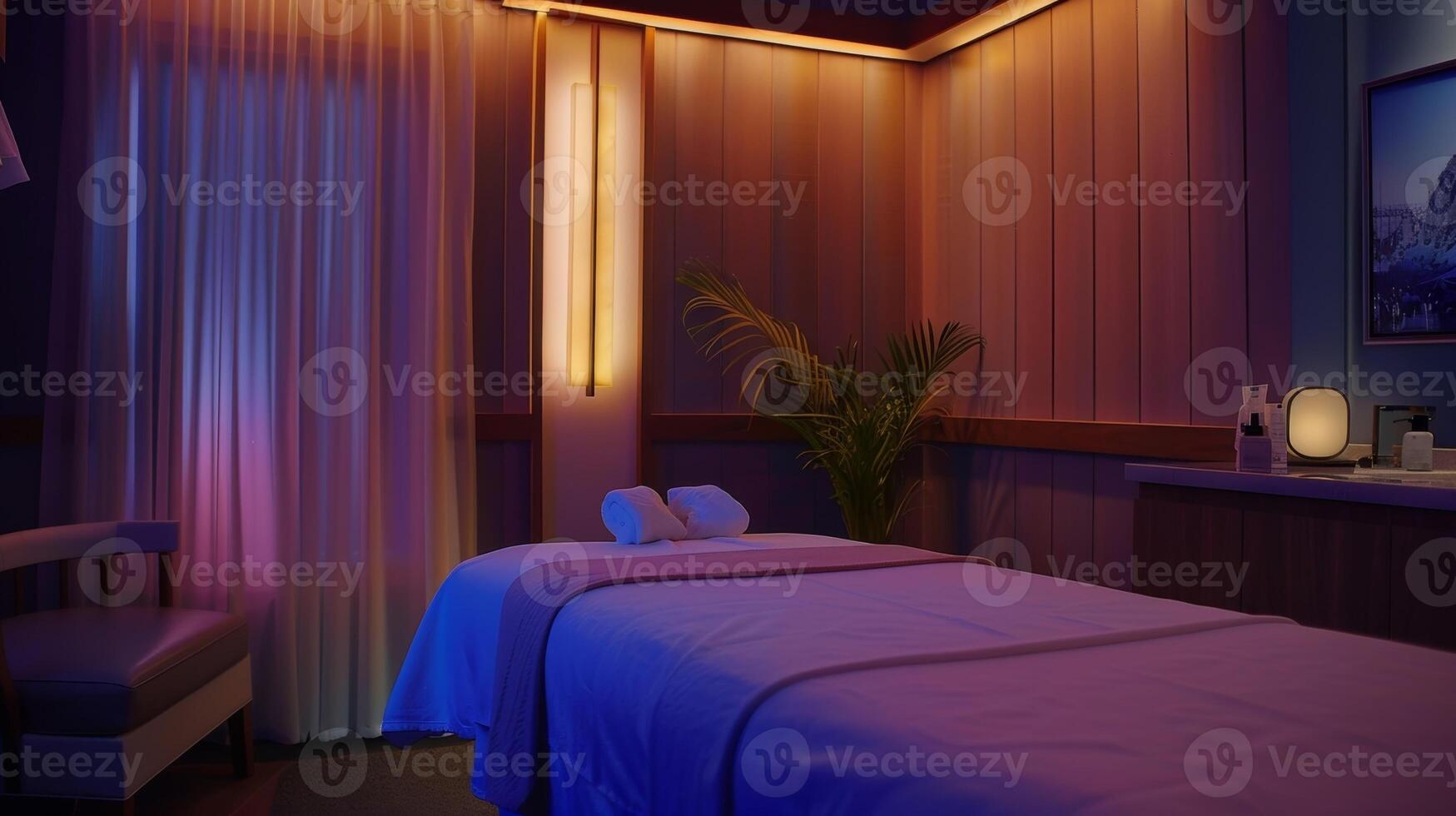 The private massage rooms feature soft lighting tranquil music and the soothing scent of essential oils creating a serene environment for ultimate relaxation photo