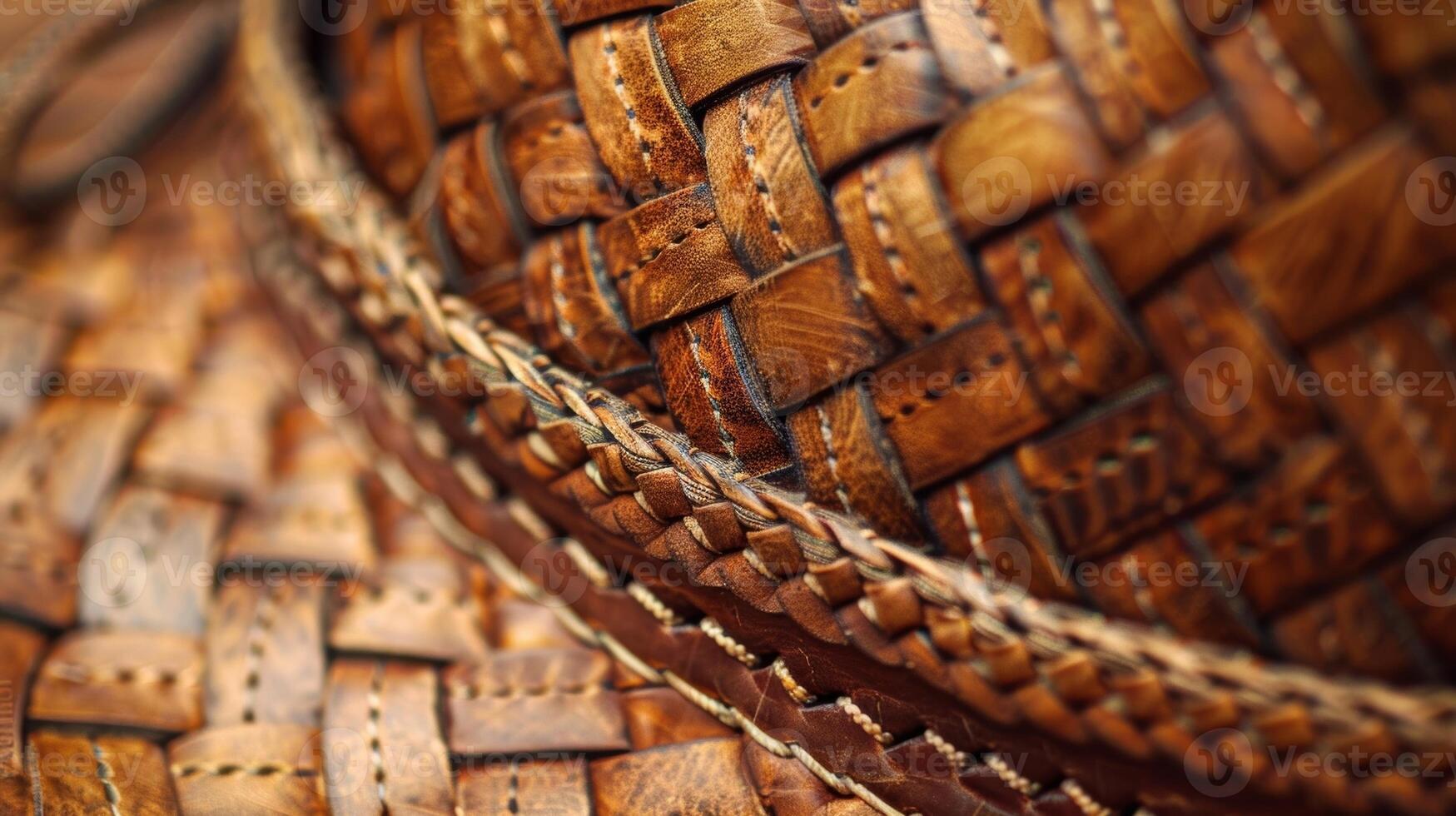 A closeup of the iconic stitching pattern characteristic of traditional cowboy hats intricately done by hand by the skilled participants in the workshop photo